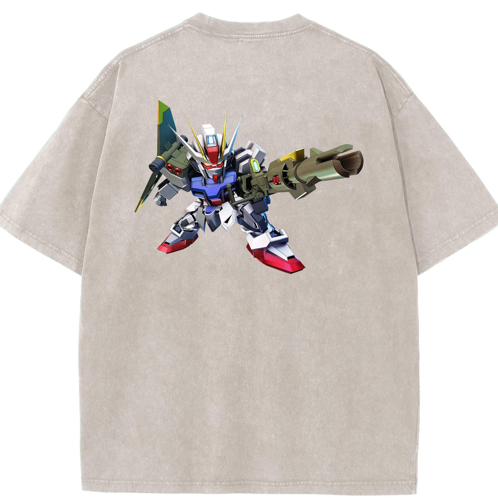 （画像用） 機動戦士ガンダム Mobile Suit Gundam 綿100% ヴィンテージ風 半袖Tシャツ（背面プリント）