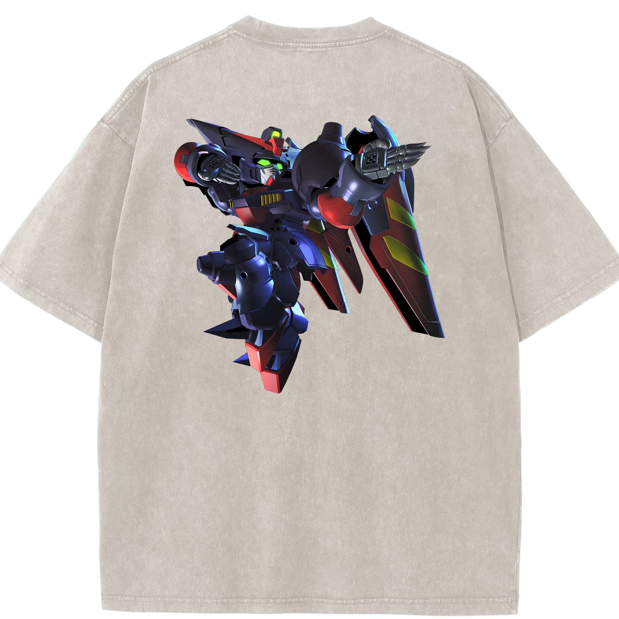 （画像用） 機動戦士ガンダム Mobile Suit Gundam 綿100% ヴィンテージ風 半袖Tシャツ（背面プリント）