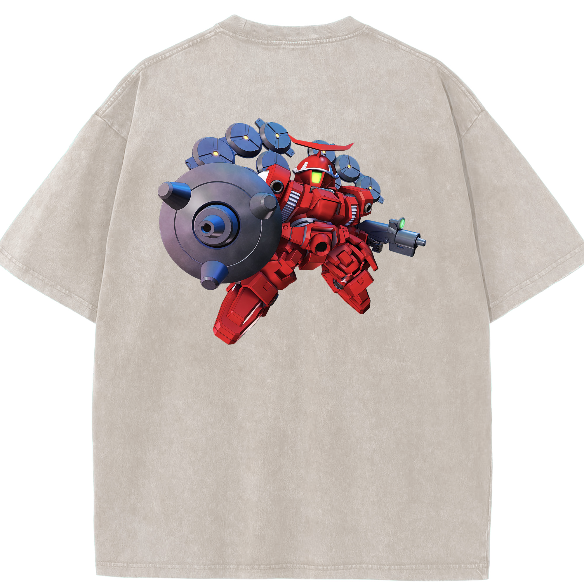 （画像用） 機動戦士ガンダム Mobile Suit Gundam 綿100% ヴィンテージ風 半袖Tシャツ（背面プリント）