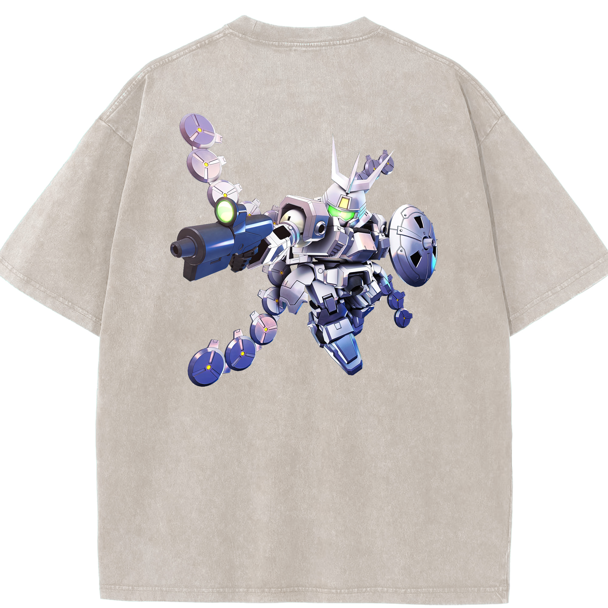 （画像用） 機動戦士ガンダム Mobile Suit Gundam 綿100% ヴィンテージ風 半袖Tシャツ（背面プリント）