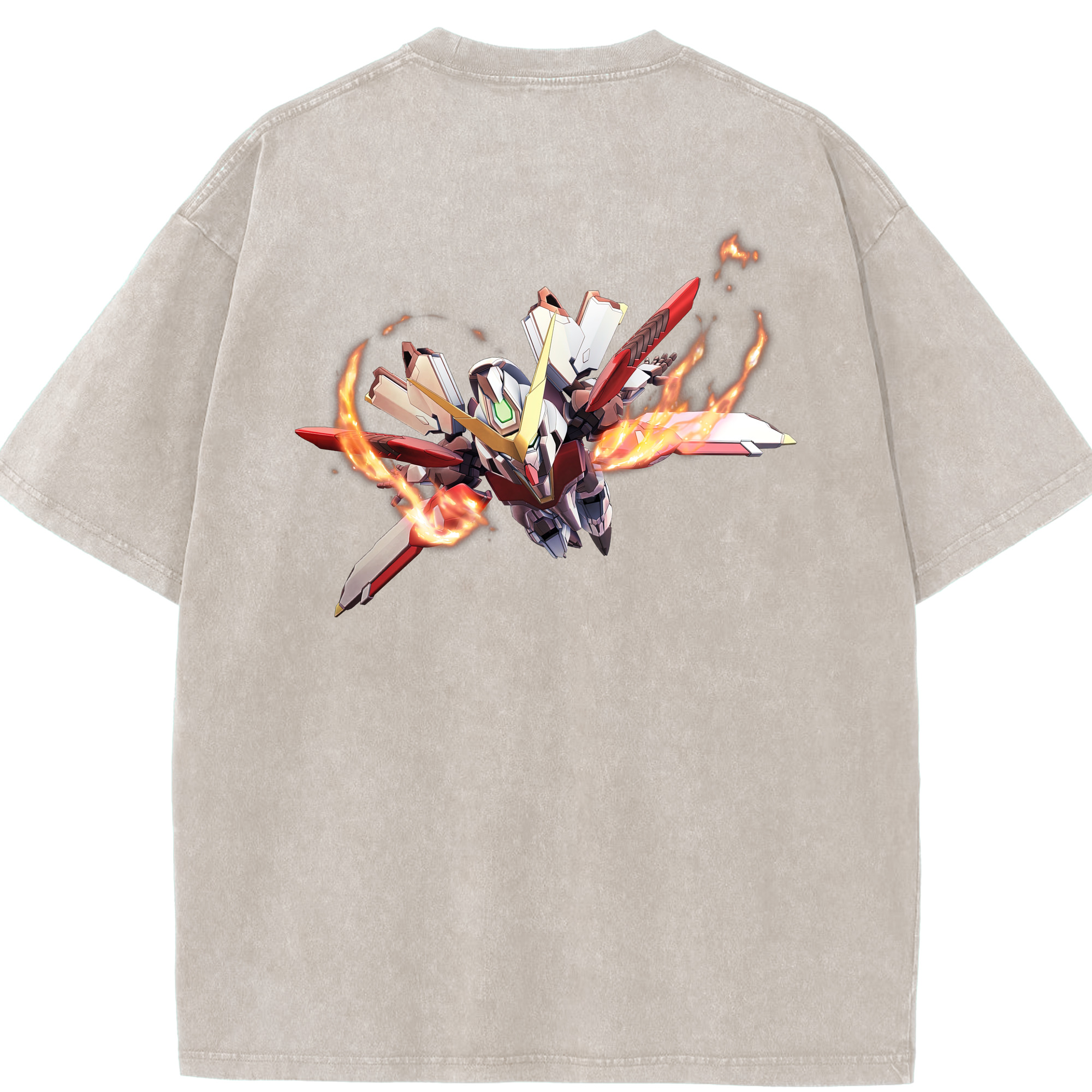 （画像用） 機動戦士ガンダム Mobile Suit Gundam 綿100% ヴィンテージ風 半袖Tシャツ（背面プリント）