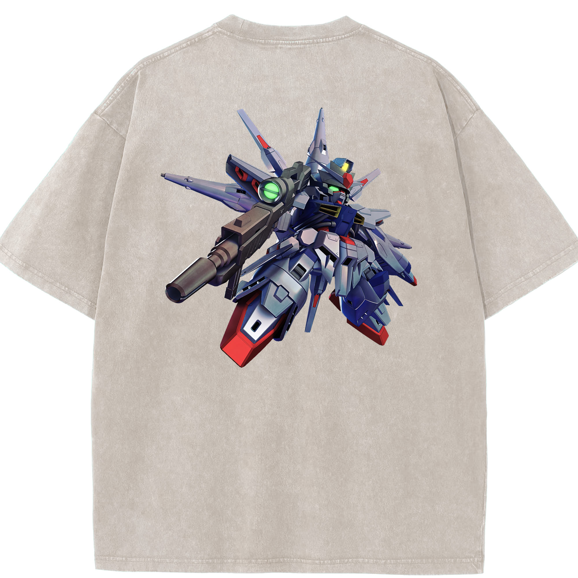（画像用） 機動戦士ガンダム Mobile Suit Gundam 綿100% ヴィンテージ風 半袖Tシャツ（背面プリント）