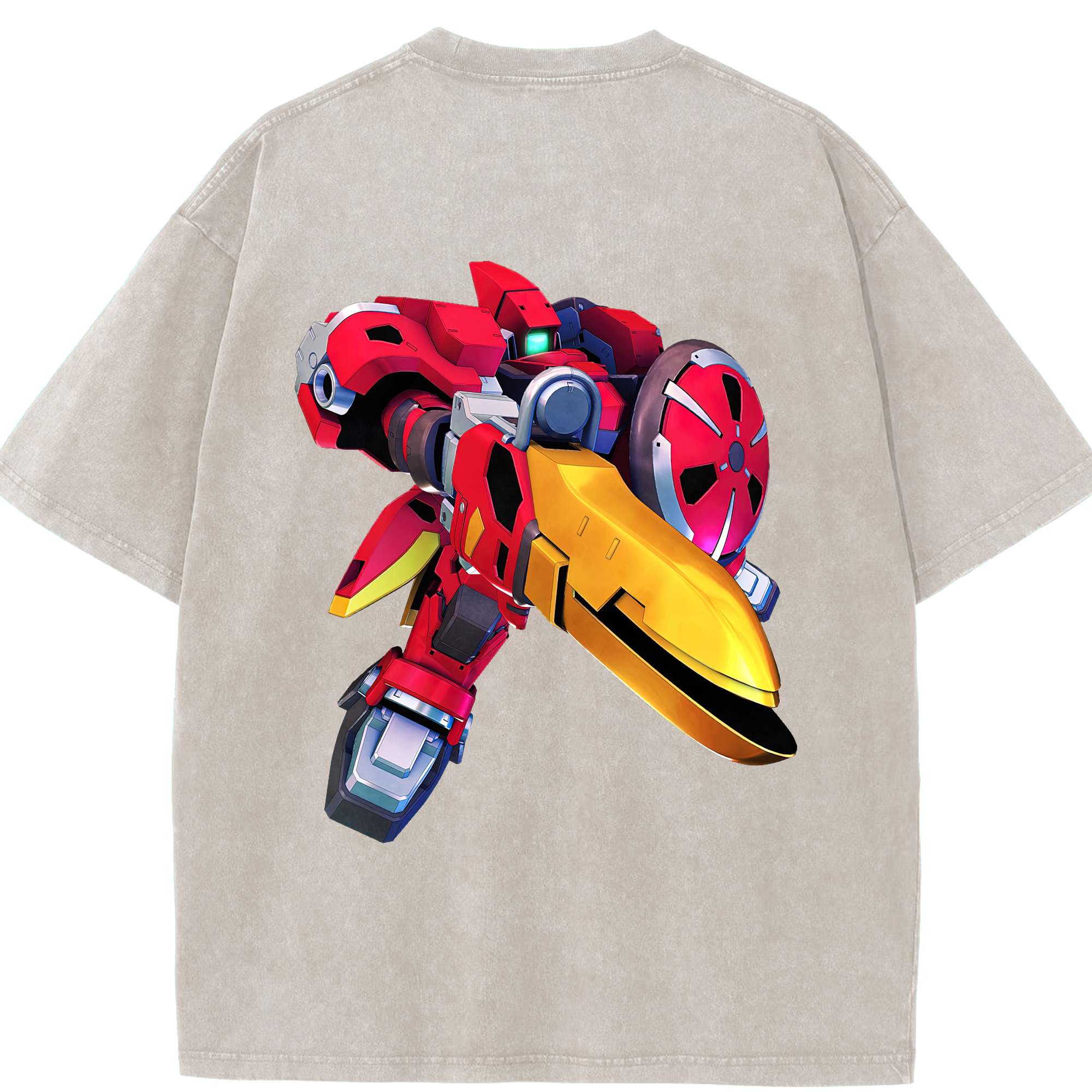 （画像用） 機動戦士ガンダム Mobile Suit Gundam 綿100% ヴィンテージ風 半袖Tシャツ（背面プリント）