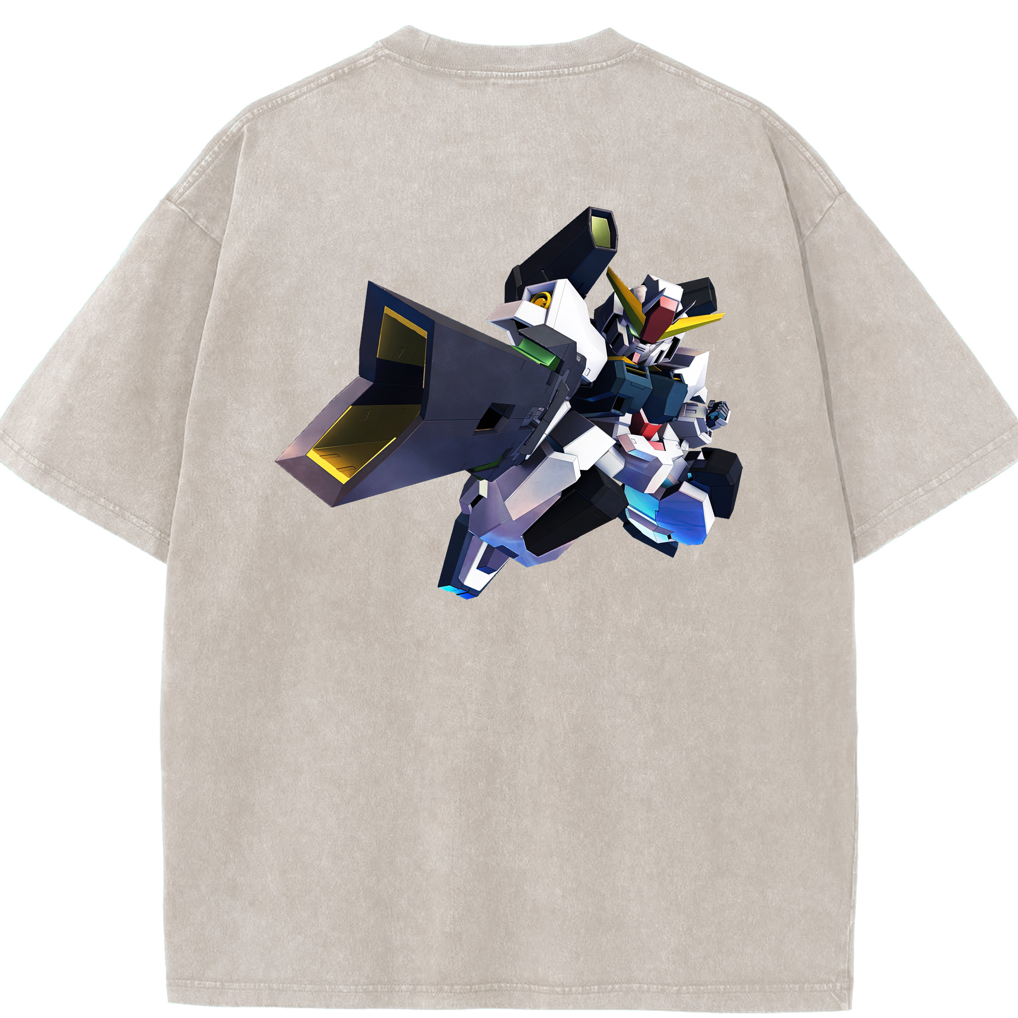 （画像用） 機動戦士ガンダム Mobile Suit Gundam 綿100% ヴィンテージ風 半袖Tシャツ（背面プリント）