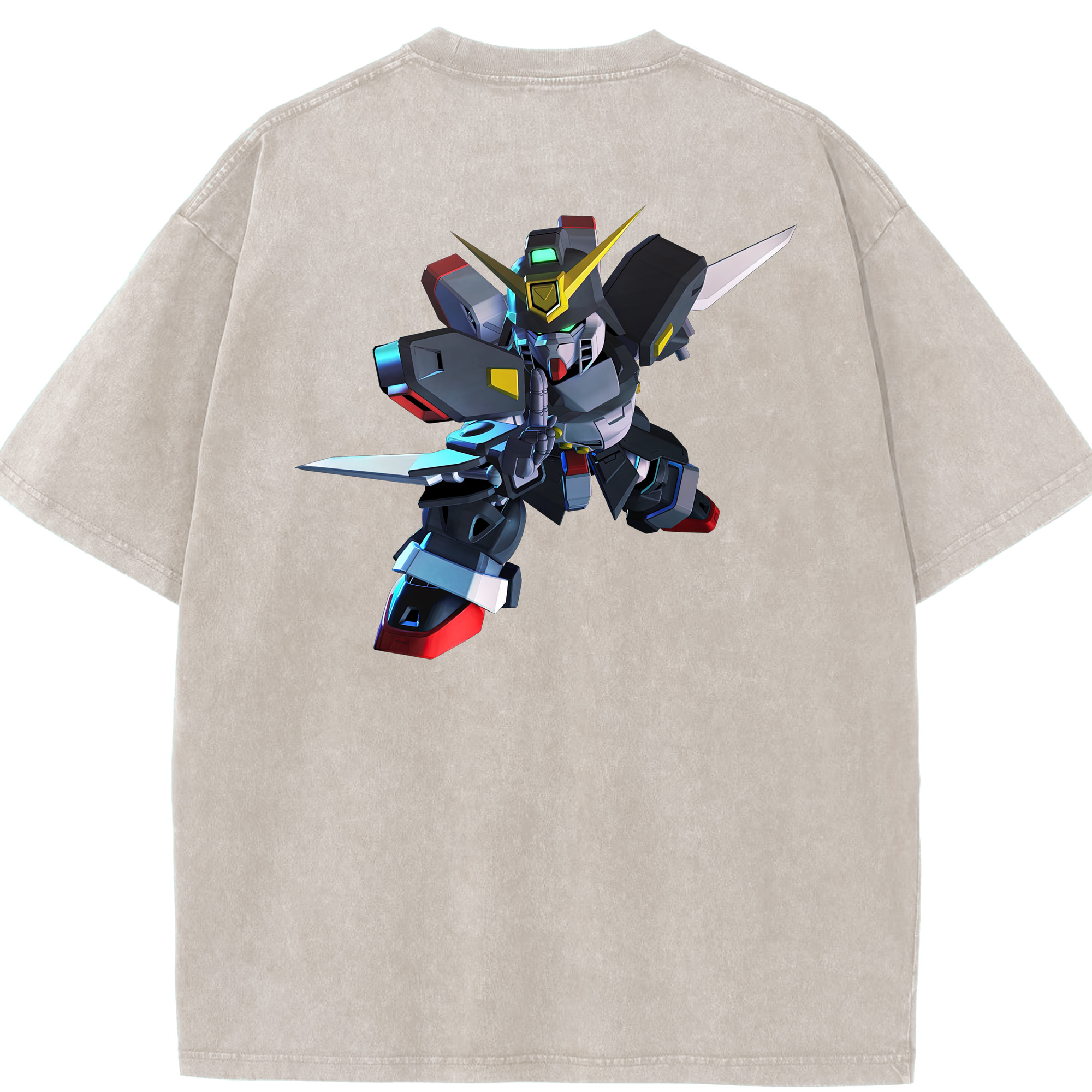 （画像用） 機動戦士ガンダム Mobile Suit Gundam 綿100% ヴィンテージ風 半袖Tシャツ（背面プリント）