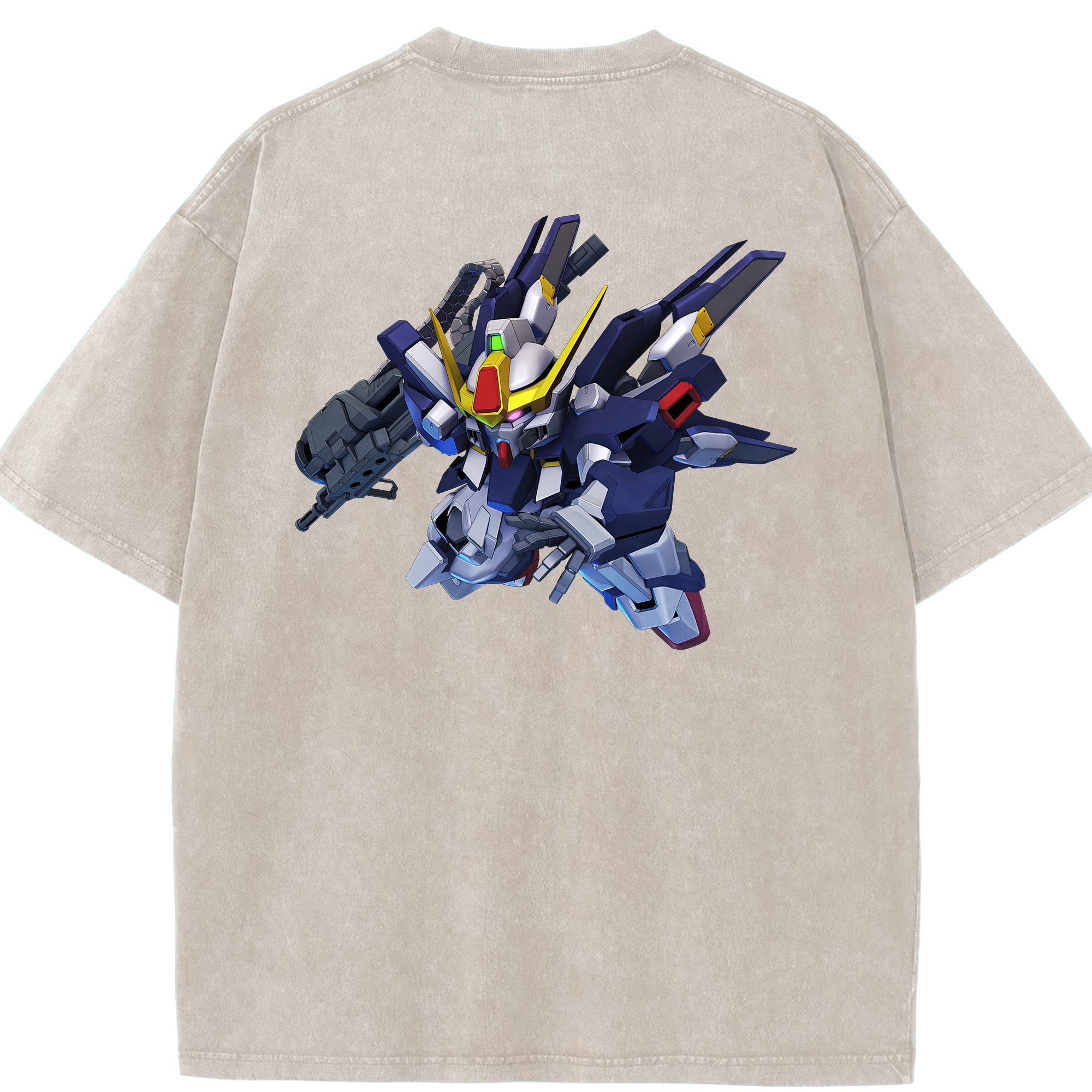 （画像用） 機動戦士ガンダム Mobile Suit Gundam 綿100% ヴィンテージ風 半袖Tシャツ（背面プリント）