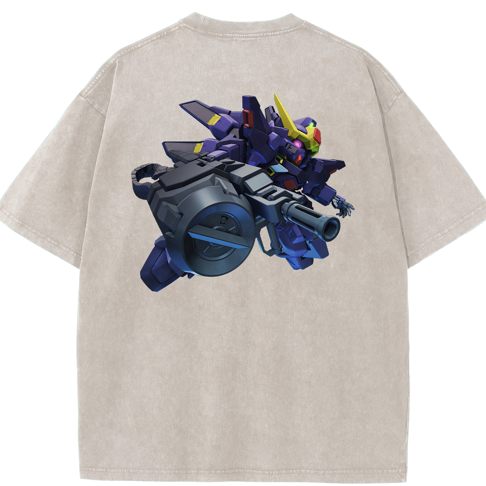 （画像用） 機動戦士ガンダム Mobile Suit Gundam 綿100% ヴィンテージ風 半袖Tシャツ（背面プリント）