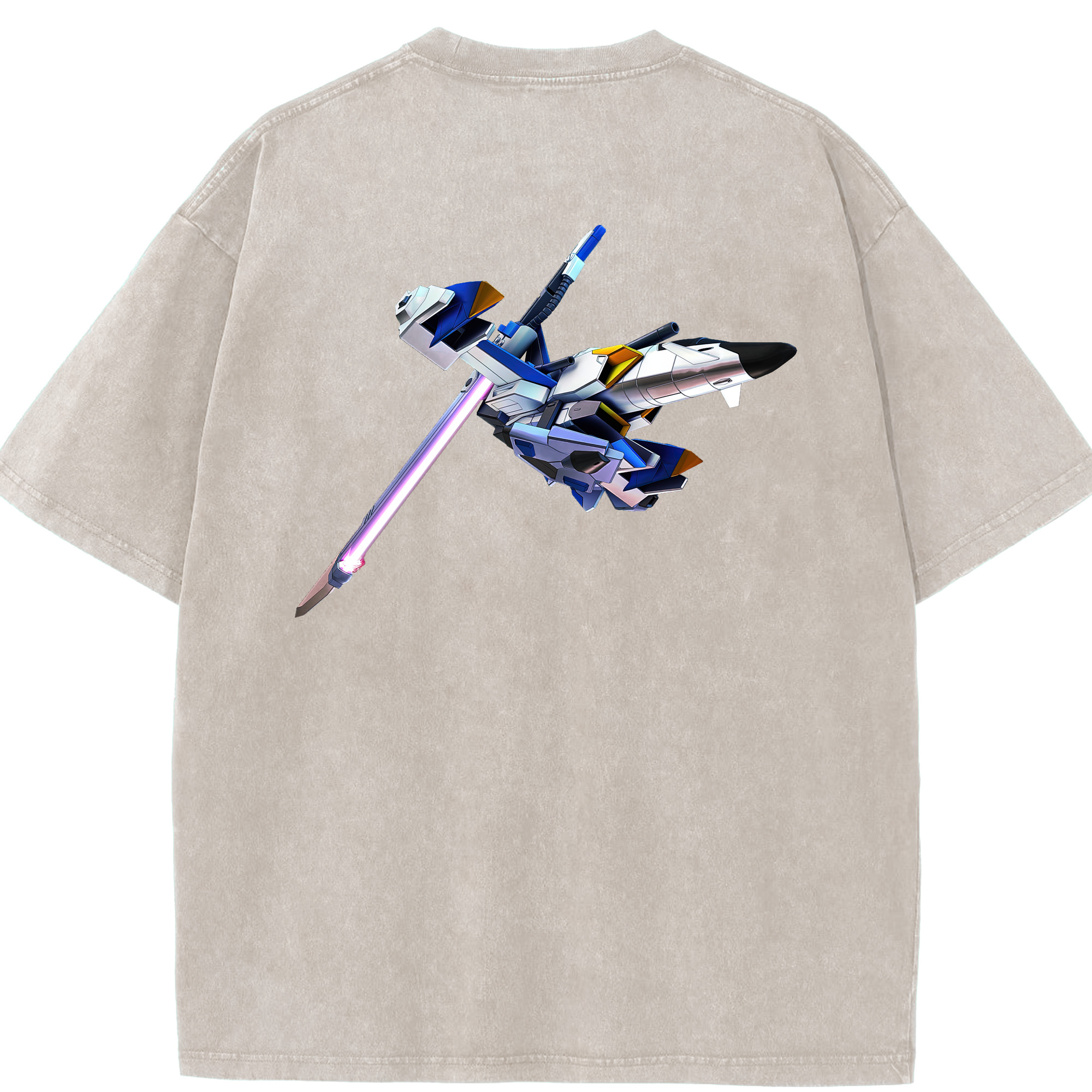 （画像用） 機動戦士ガンダム Mobile Suit Gundam 綿100% ヴィンテージ風 半袖Tシャツ（背面プリント）