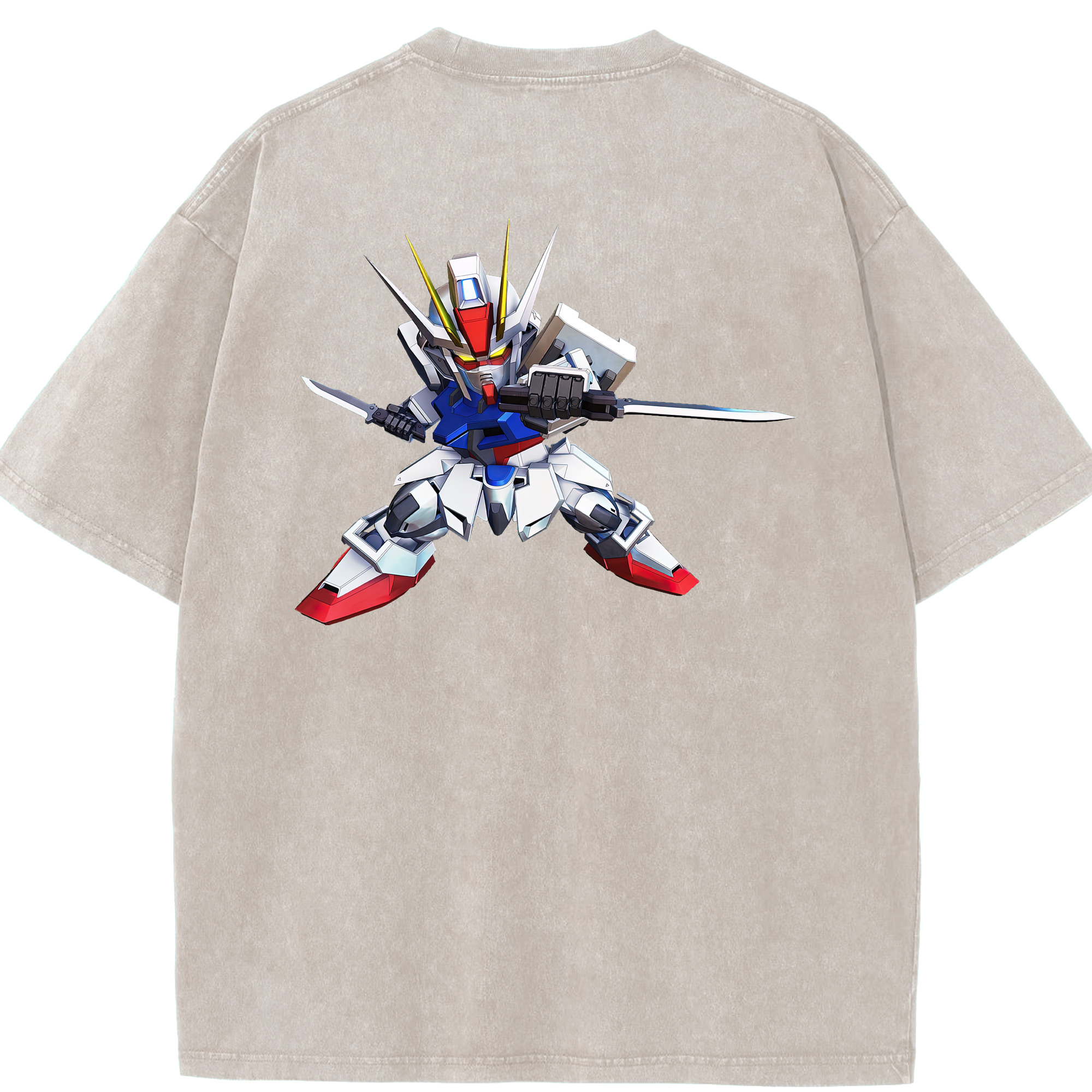（画像用） 機動戦士ガンダム Mobile Suit Gundam 綿100% ヴィンテージ風 半袖Tシャツ（背面プリント）