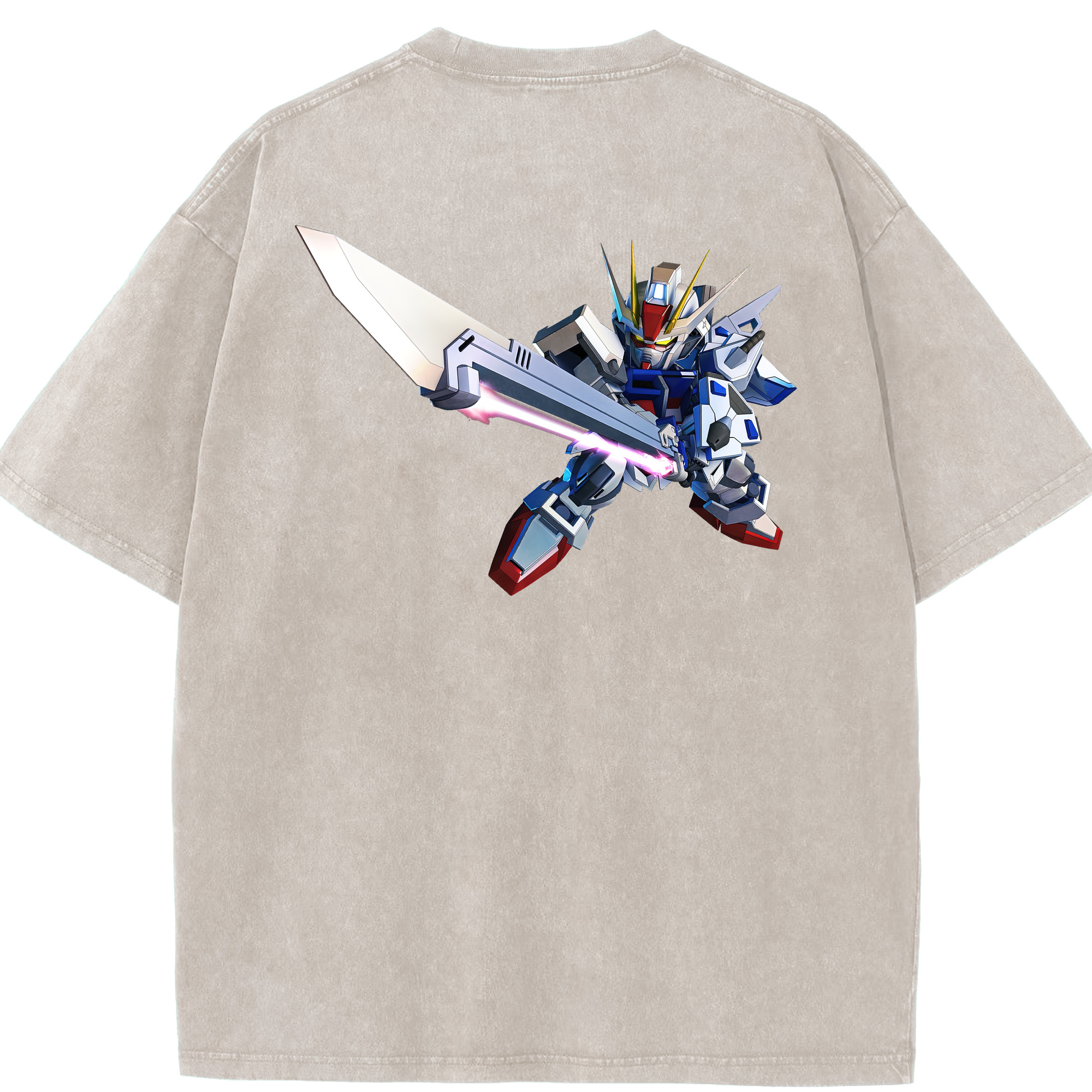 （画像用） 機動戦士ガンダム Mobile Suit Gundam 綿100% ヴィンテージ風 半袖Tシャツ（背面プリント）