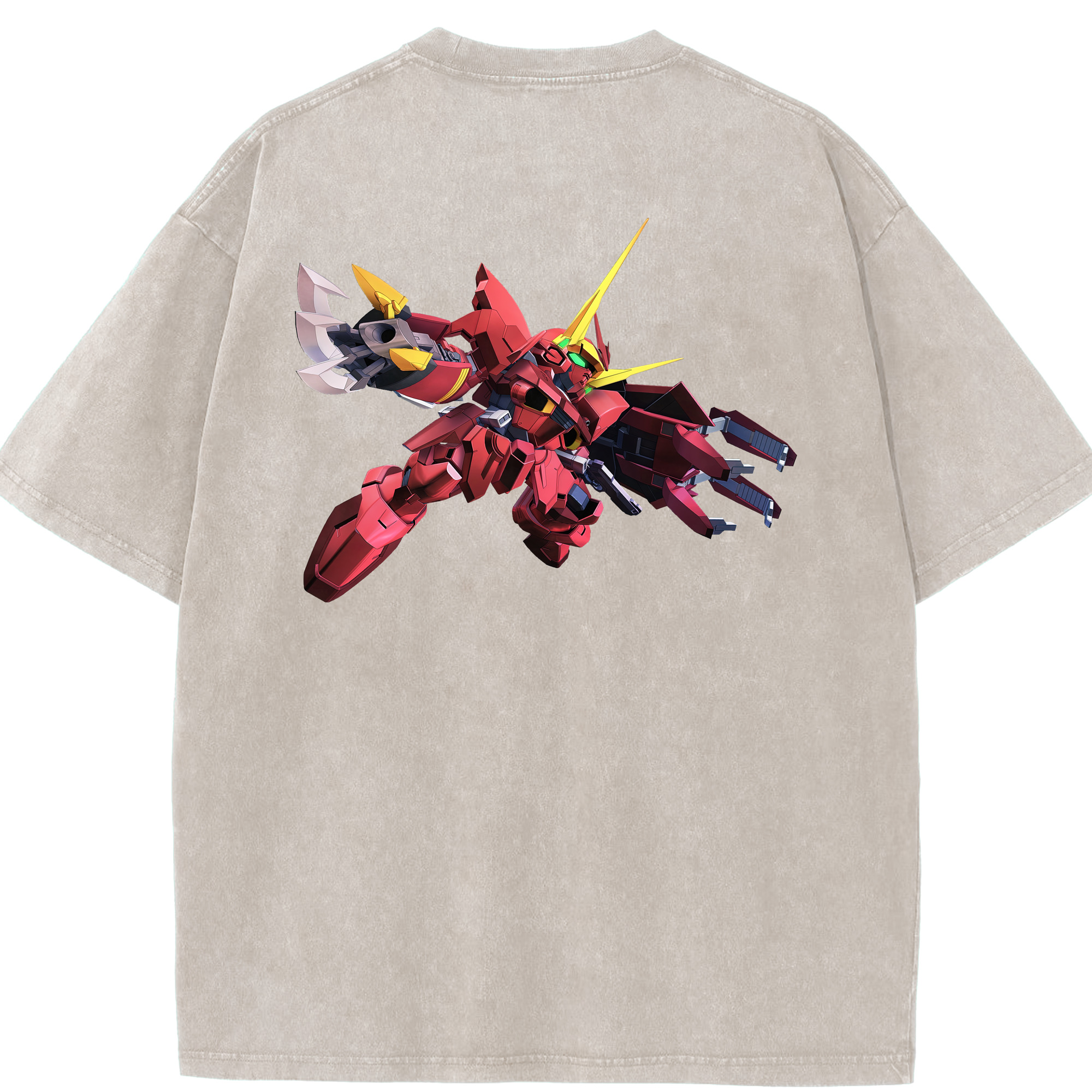 （画像用） 機動戦士ガンダム Mobile Suit Gundam 綿100% ヴィンテージ風 半袖Tシャツ（背面プリント）