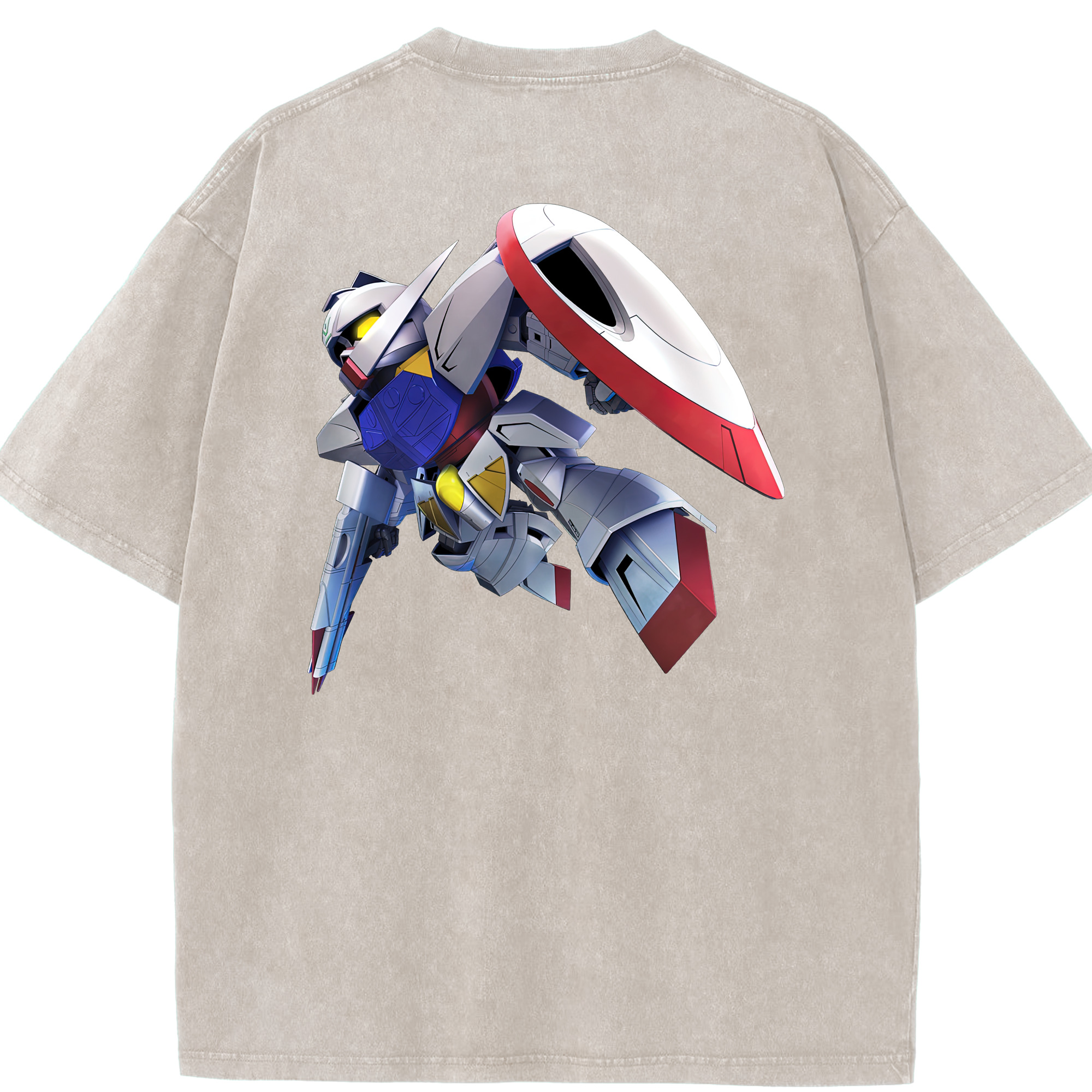 （画像用） 機動戦士ガンダム Mobile Suit Gundam 綿100% ヴィンテージ風 半袖Tシャツ（背面プリント）