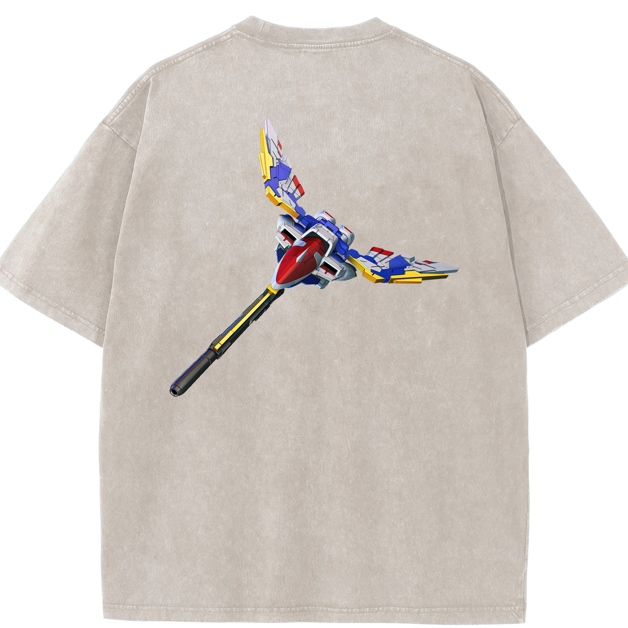 （画像用） 機動戦士ガンダム Mobile Suit Gundam 綿100% ヴィンテージ風 半袖Tシャツ（背面プリント）