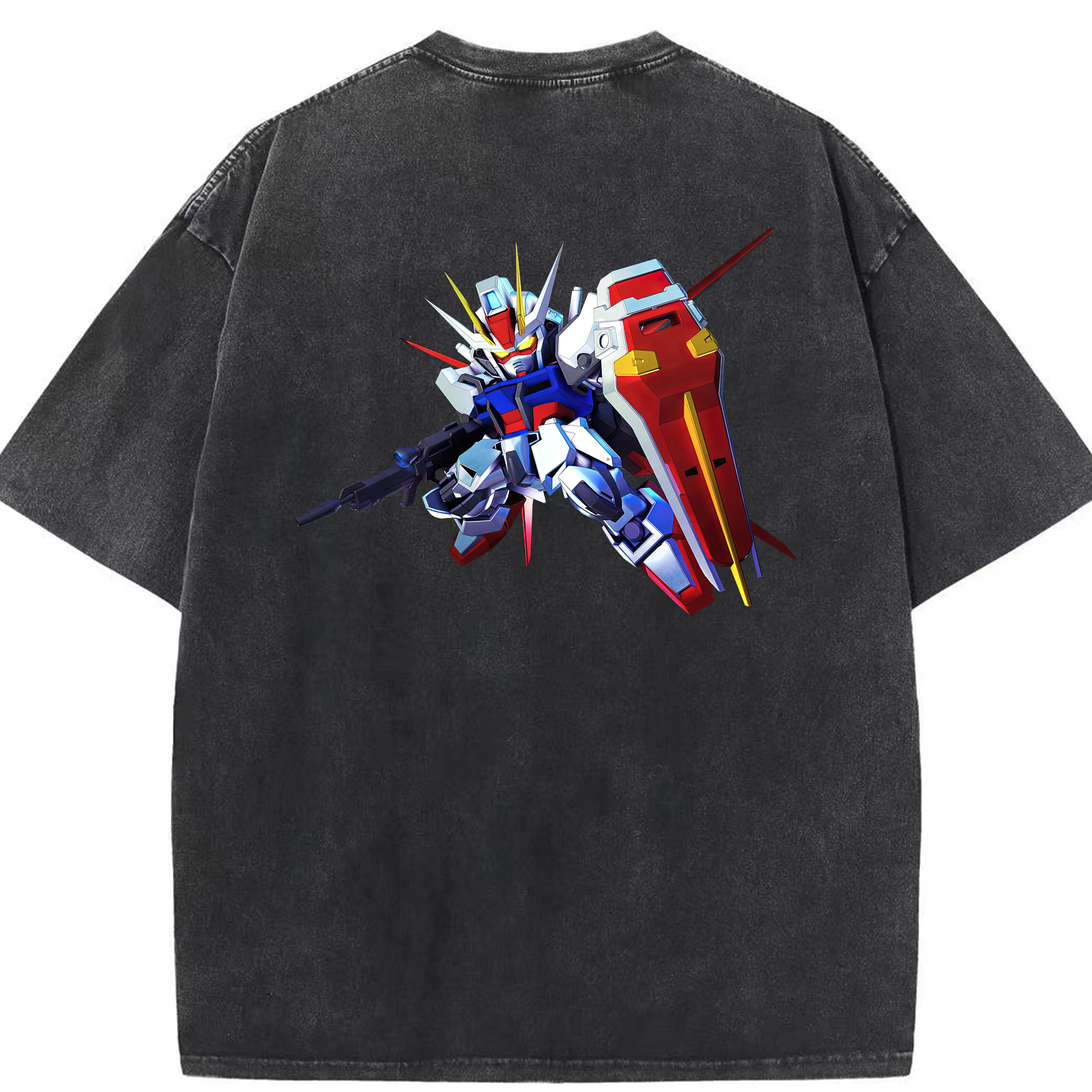 （画像用） 機動戦士ガンダム Mobile Suit Gundam 綿100% ヴィンテージ風 半袖Tシャツ（背面プリント）