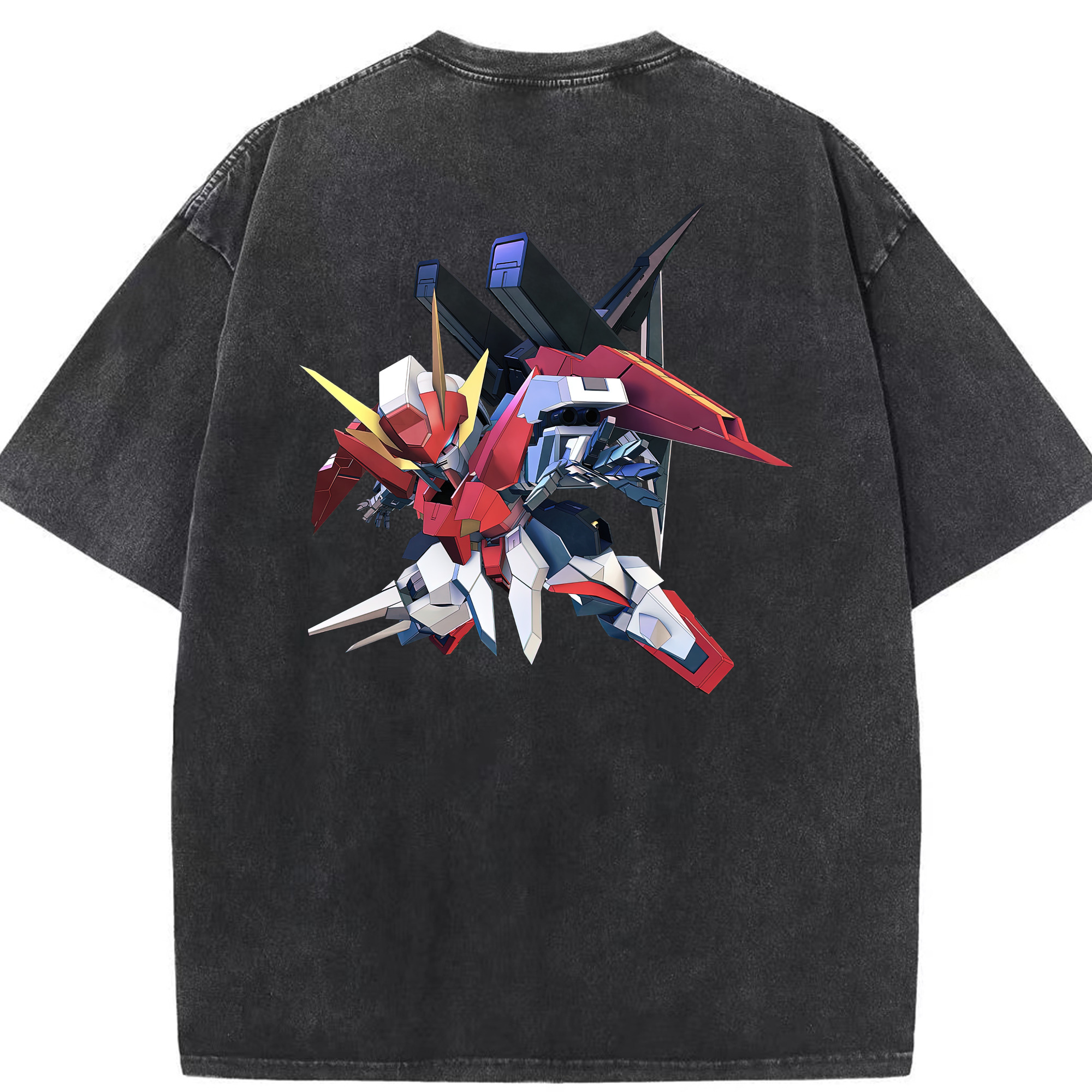 （画像用） 機動戦士ガンダム Mobile Suit Gundam 綿100% ヴィンテージ風 半袖Tシャツ（背面プリント）
