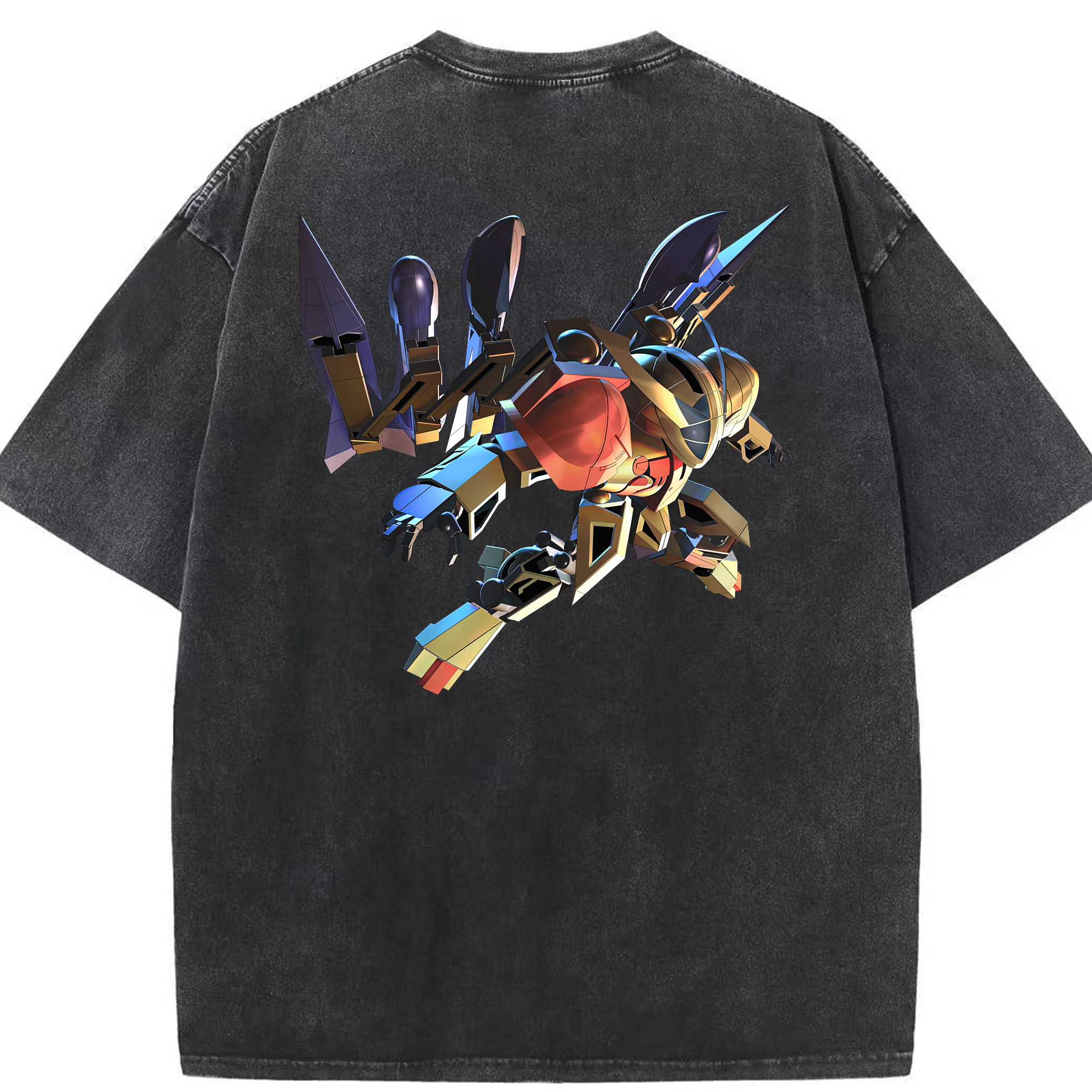 （画像用） 機動戦士ガンダム Mobile Suit Gundam 綿100% ヴィンテージ風 半袖Tシャツ（背面プリント）