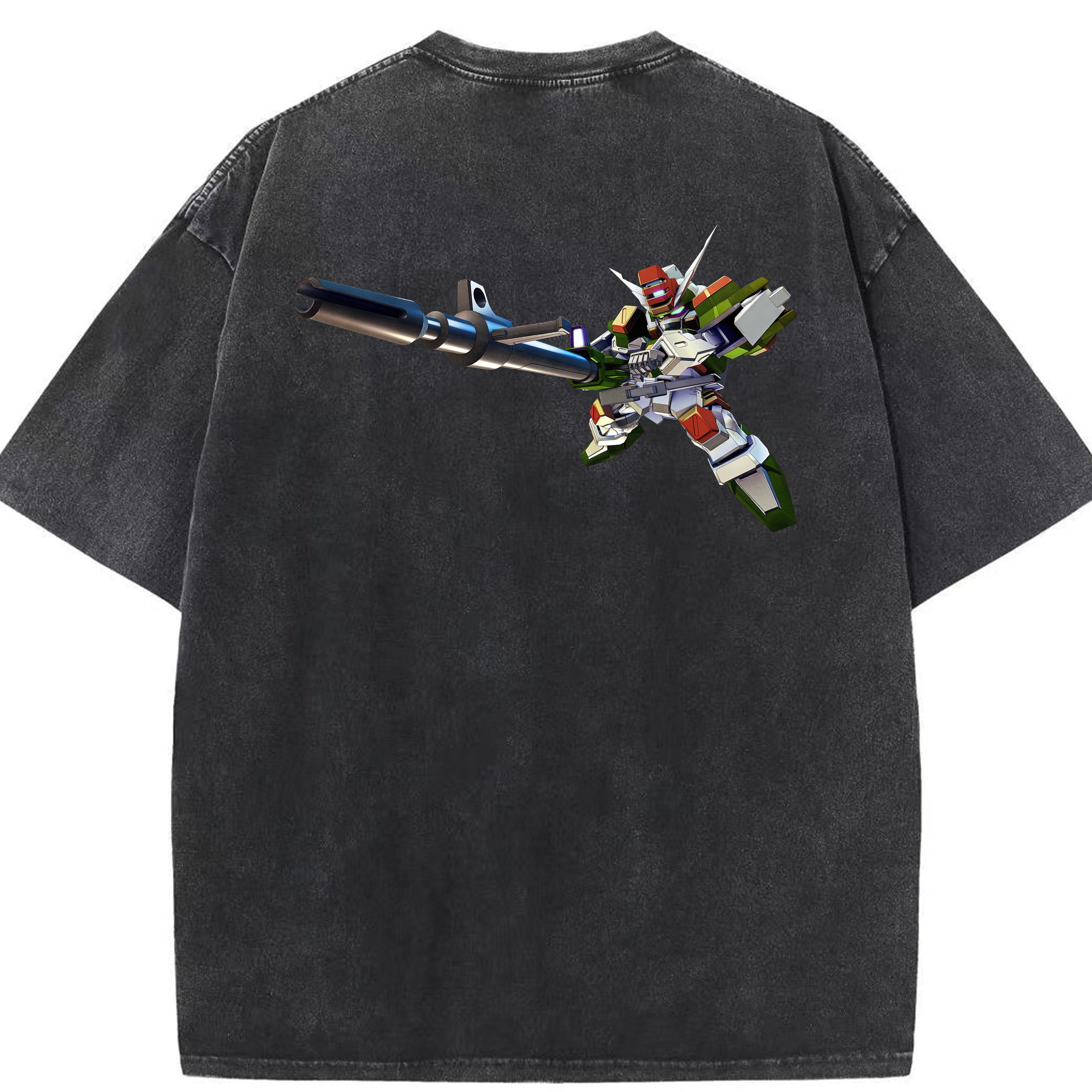 （画像用） 機動戦士ガンダム Mobile Suit Gundam 綿100% ヴィンテージ風 半袖Tシャツ（背面プリント）
