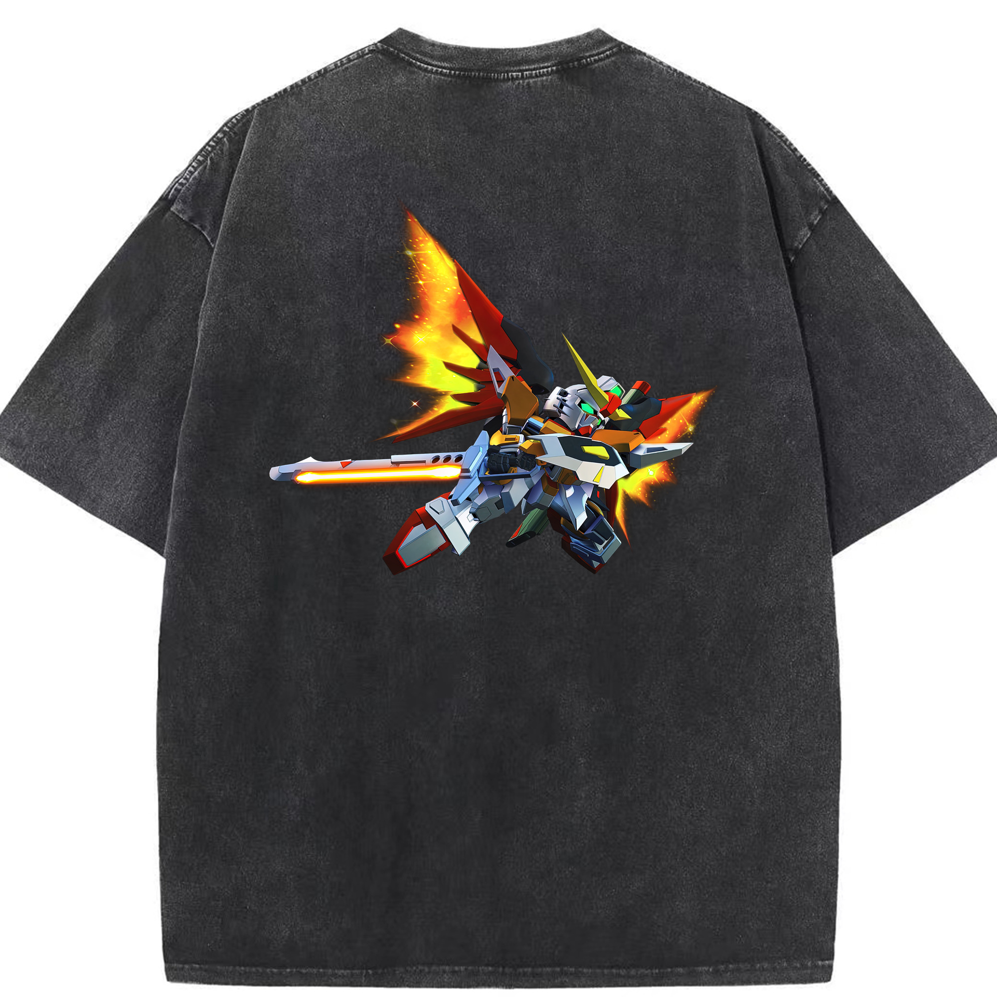 （画像用） 機動戦士ガンダム Mobile Suit Gundam 綿100% ヴィンテージ風 半袖Tシャツ（背面プリント）