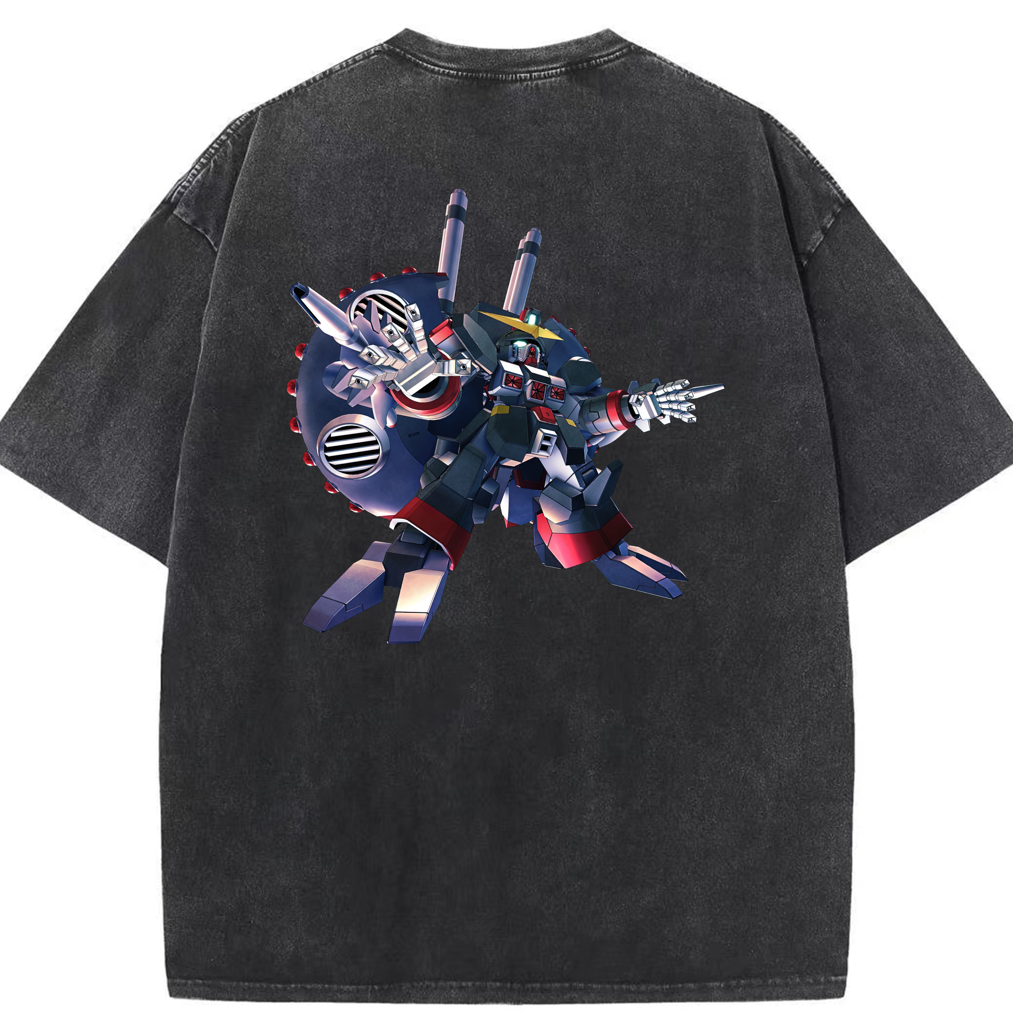 （画像用） 機動戦士ガンダム Mobile Suit Gundam 綿100% ヴィンテージ風 半袖Tシャツ（背面プリント）