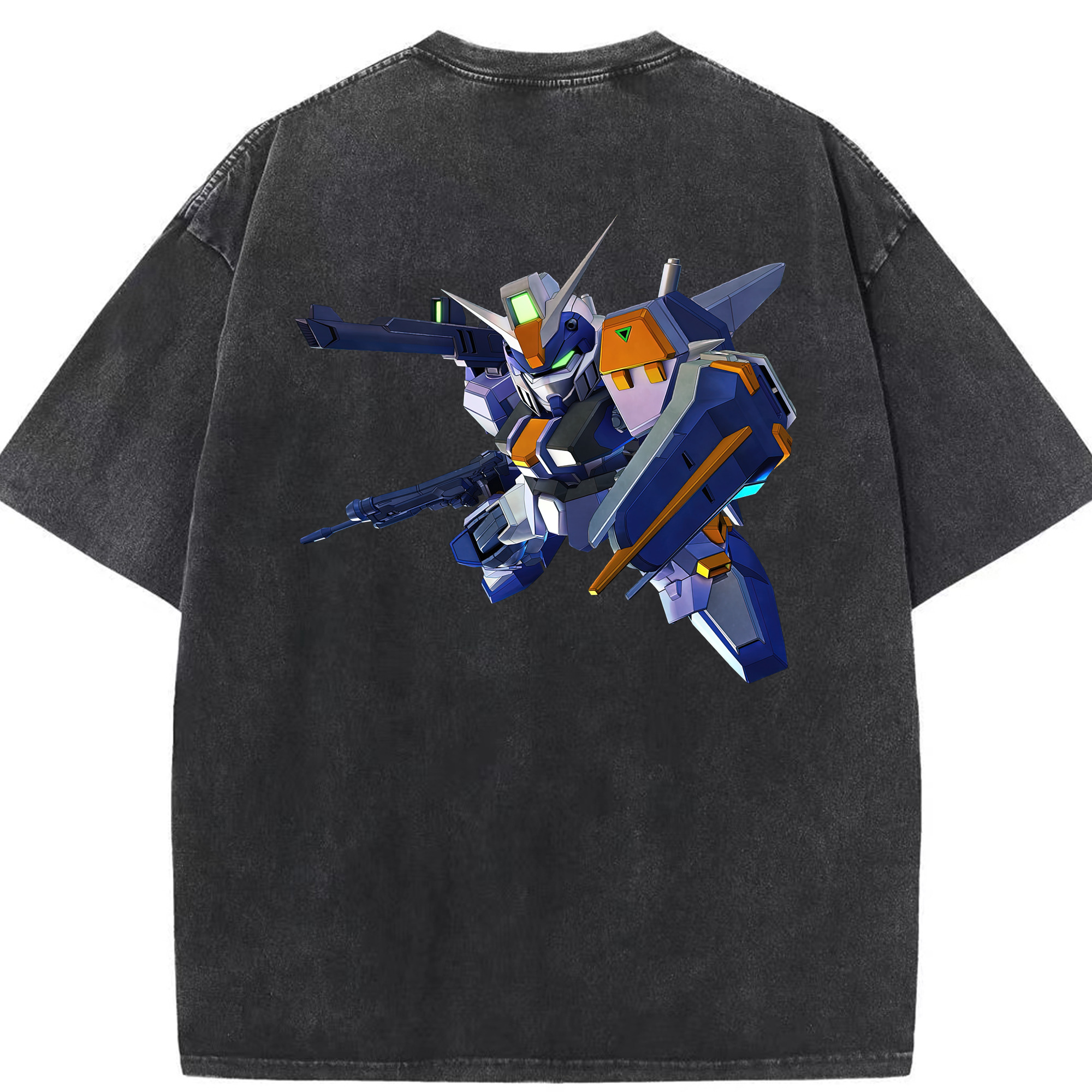 （画像用） 機動戦士ガンダム Mobile Suit Gundam 綿100% ヴィンテージ風 半袖Tシャツ（背面プリント）