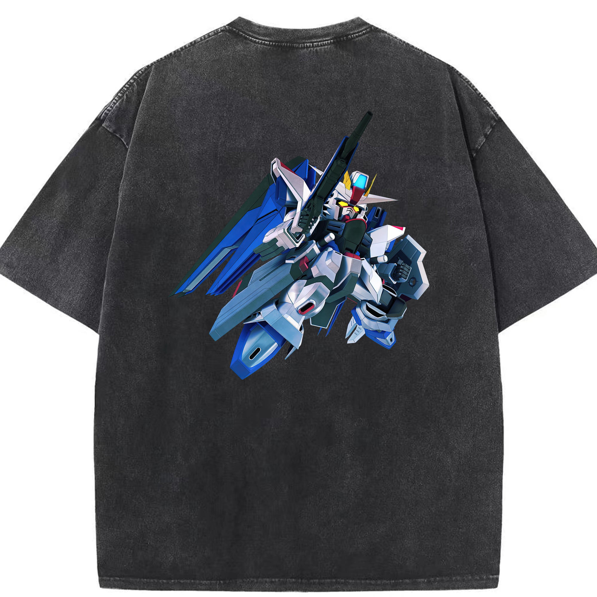 （画像用） 機動戦士ガンダム Mobile Suit Gundam 綿100% ヴィンテージ風 半袖Tシャツ（背面プリント）