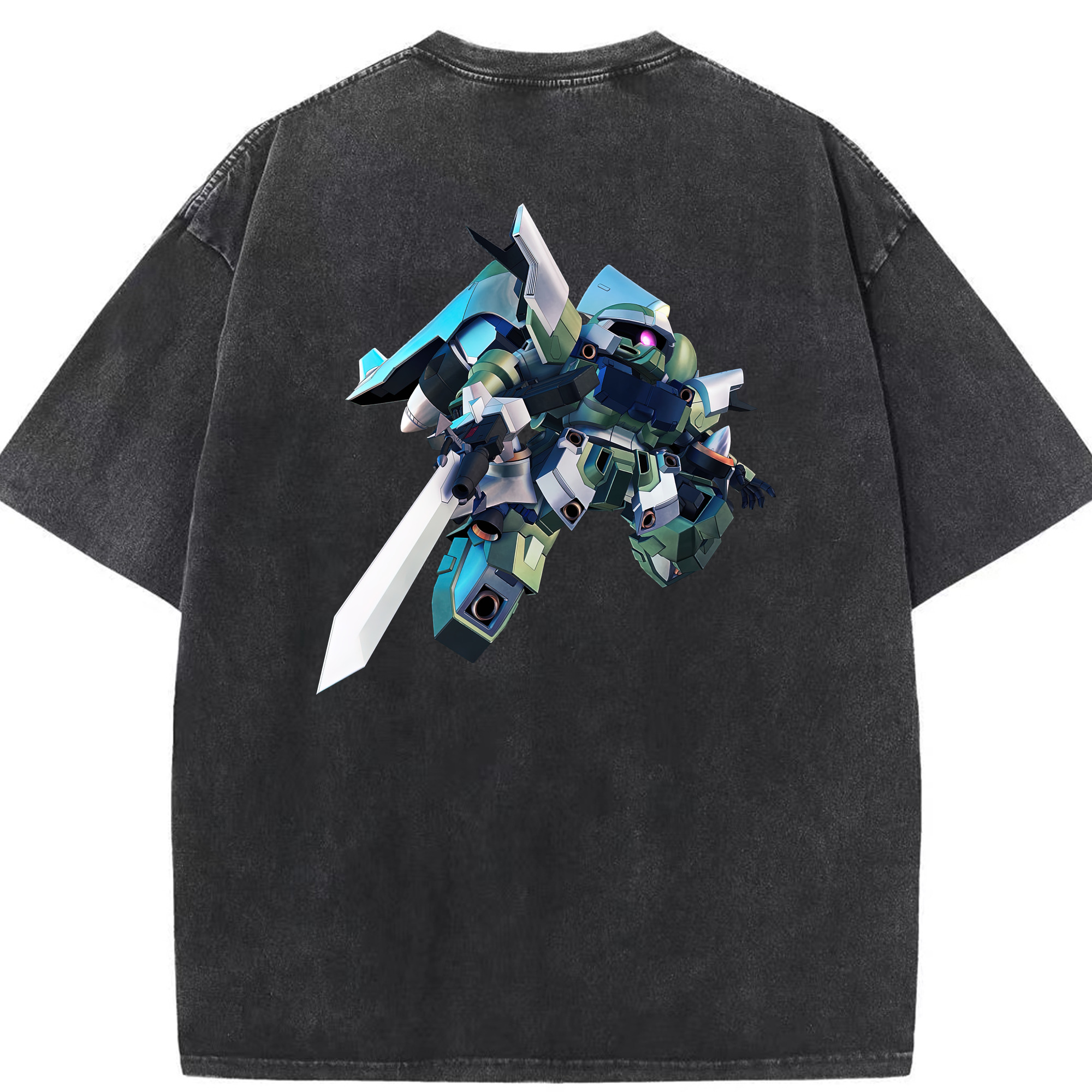 （画像用） 機動戦士ガンダム Mobile Suit Gundam 綿100% ヴィンテージ風 半袖Tシャツ（背面プリント）