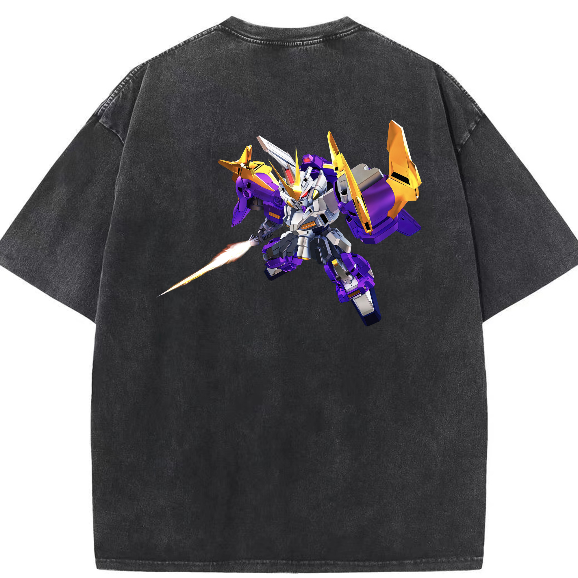 （画像用） 機動戦士ガンダム Mobile Suit Gundam 綿100% ヴィンテージ風 半袖Tシャツ（背面プリント）
