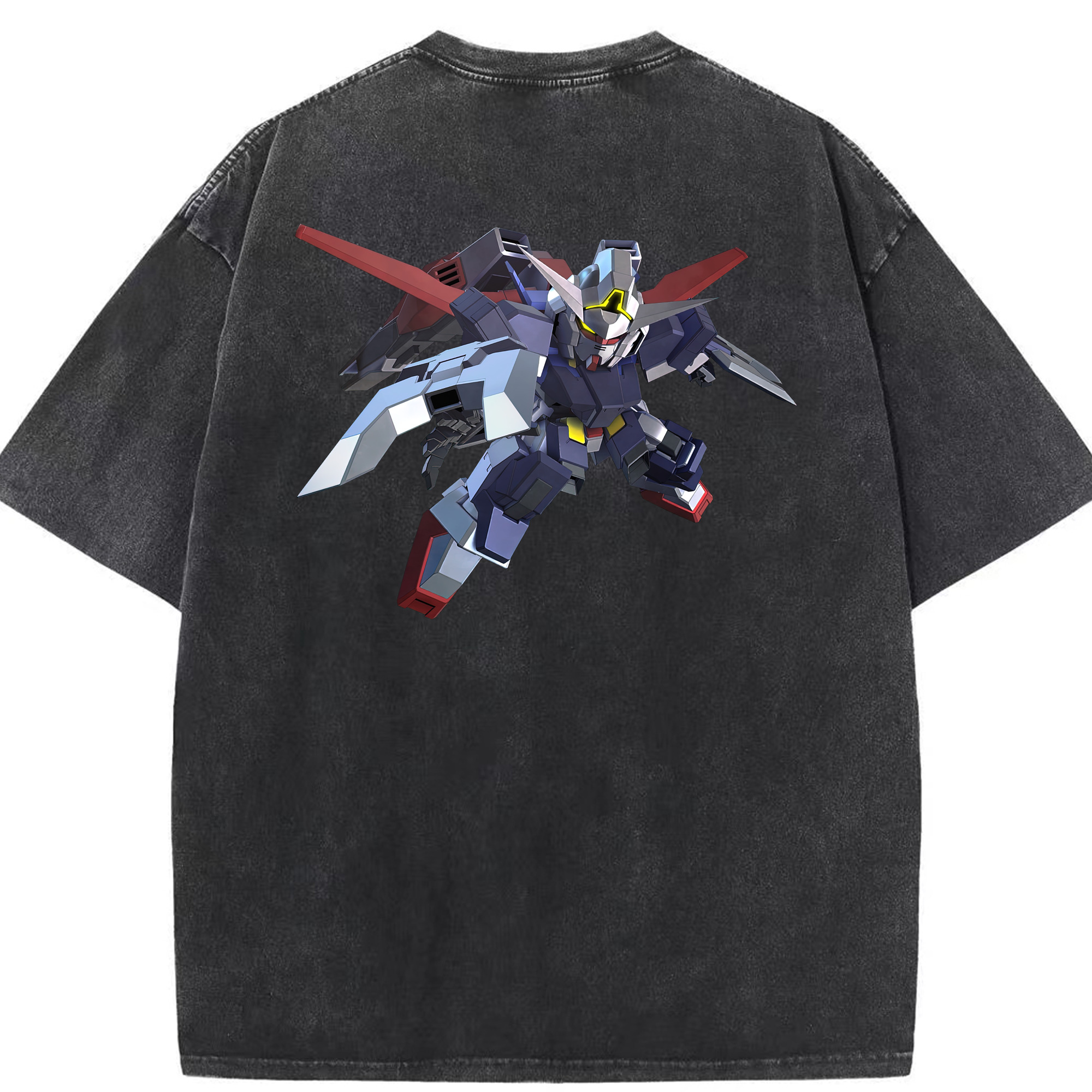 （画像用） 機動戦士ガンダム Mobile Suit Gundam 綿100% ヴィンテージ風 半袖Tシャツ（背面プリント）