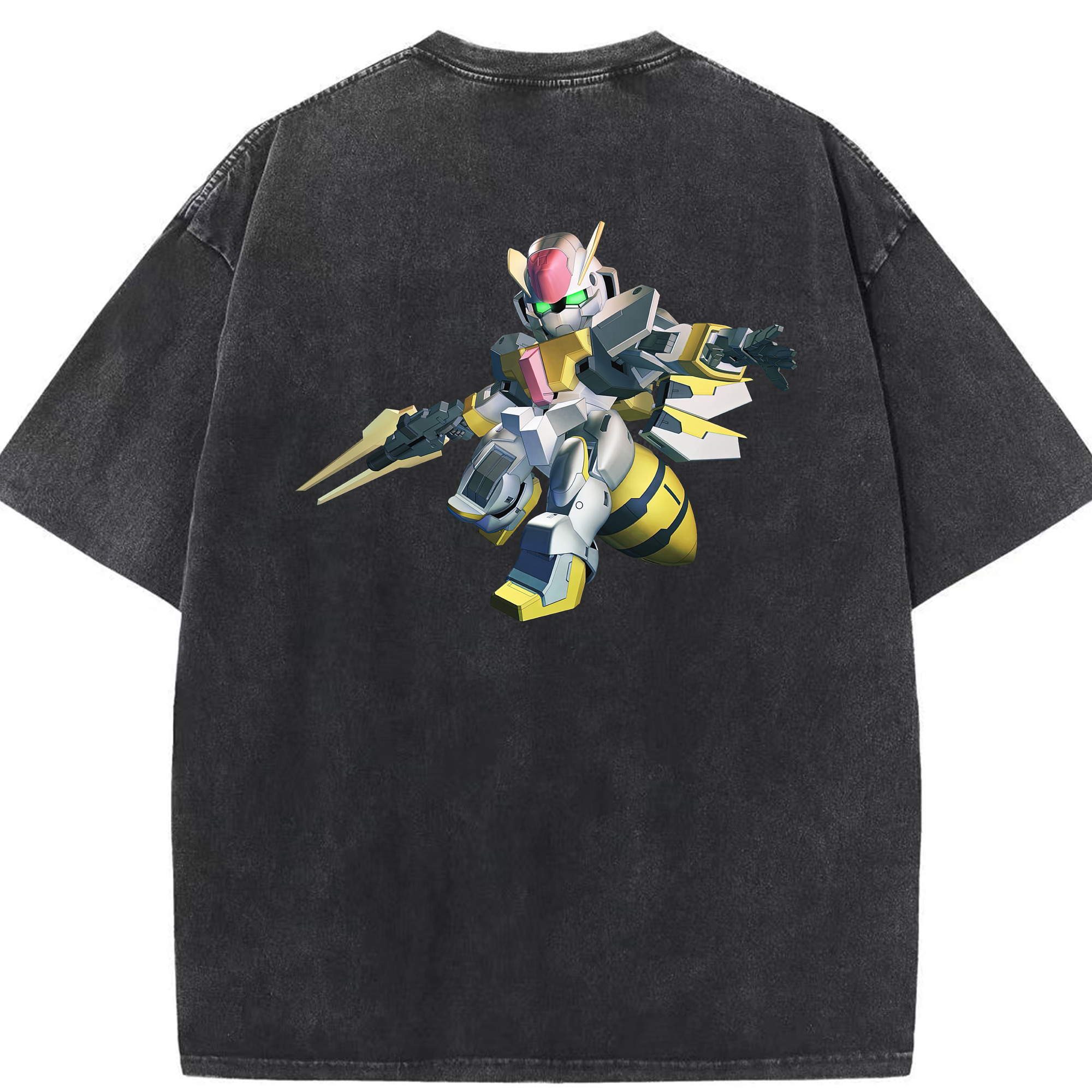 （画像用） 機動戦士ガンダム Mobile Suit Gundam 綿100% ヴィンテージ風 半袖Tシャツ（背面プリント）