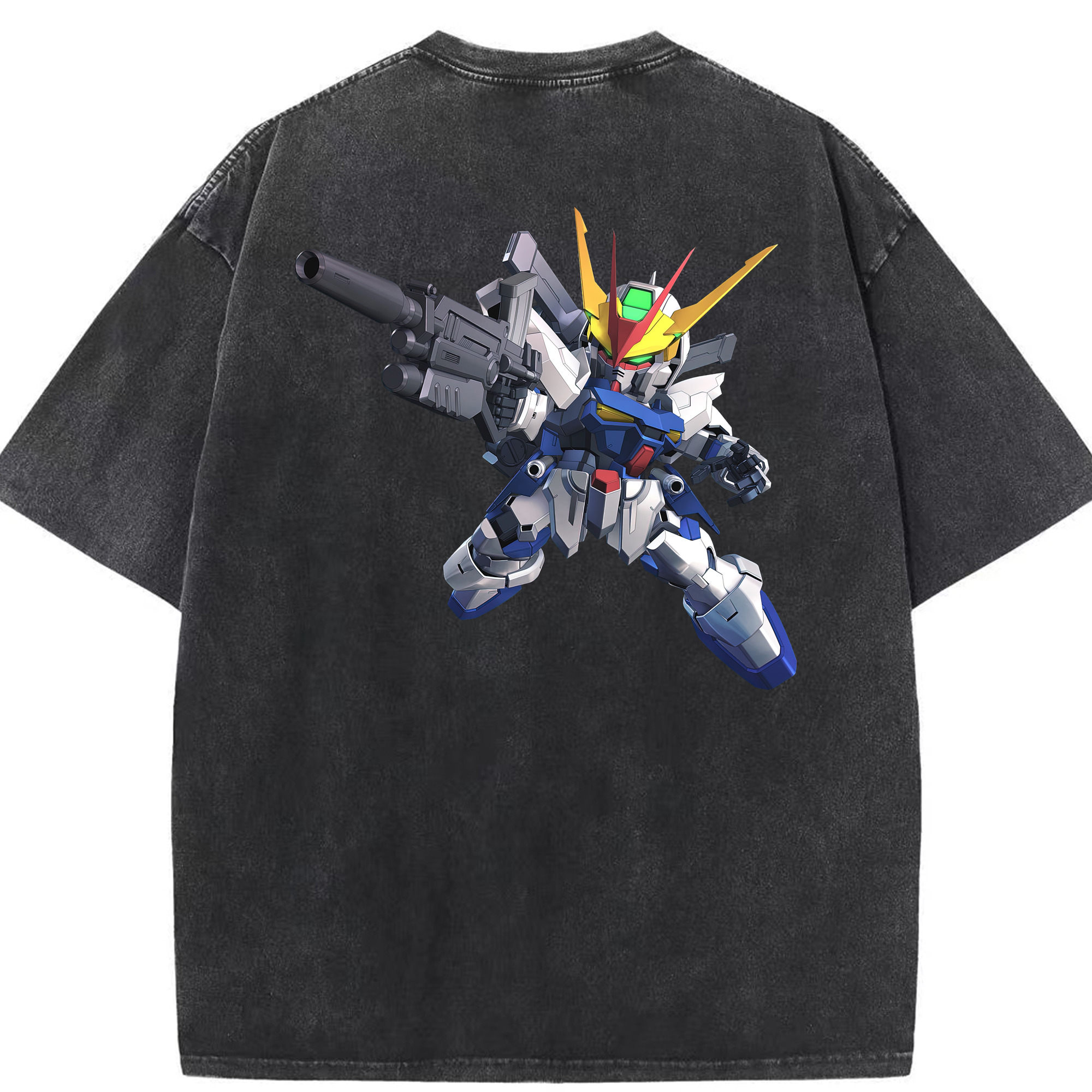 （画像用） 機動戦士ガンダム Mobile Suit Gundam 綿100% ヴィンテージ風 半袖Tシャツ（背面プリント）