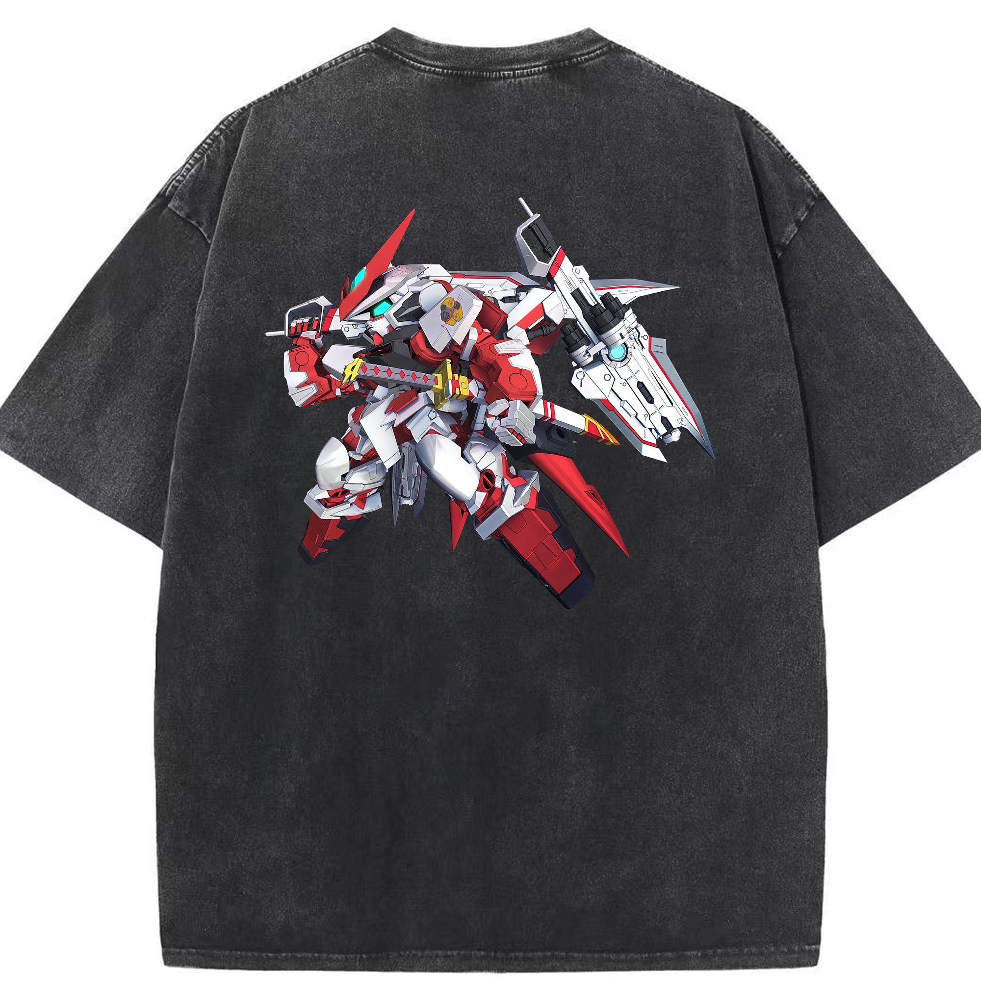 （画像用） 機動戦士ガンダム Mobile Suit Gundam 綿100% ヴィンテージ風 半袖Tシャツ（背面プリント）