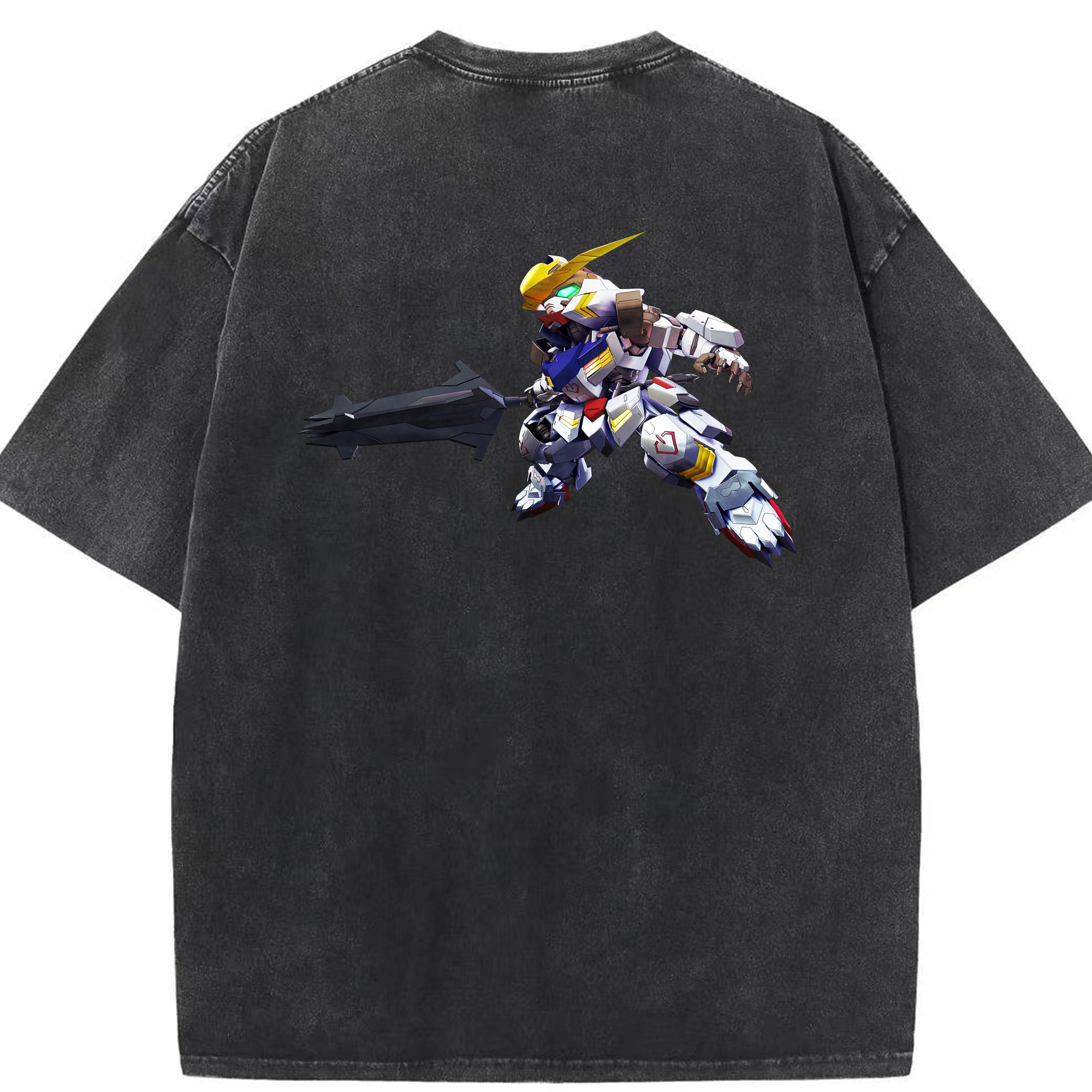 （画像用） 機動戦士ガンダム Mobile Suit Gundam 綿100% ヴィンテージ風 半袖Tシャツ（背面プリント）