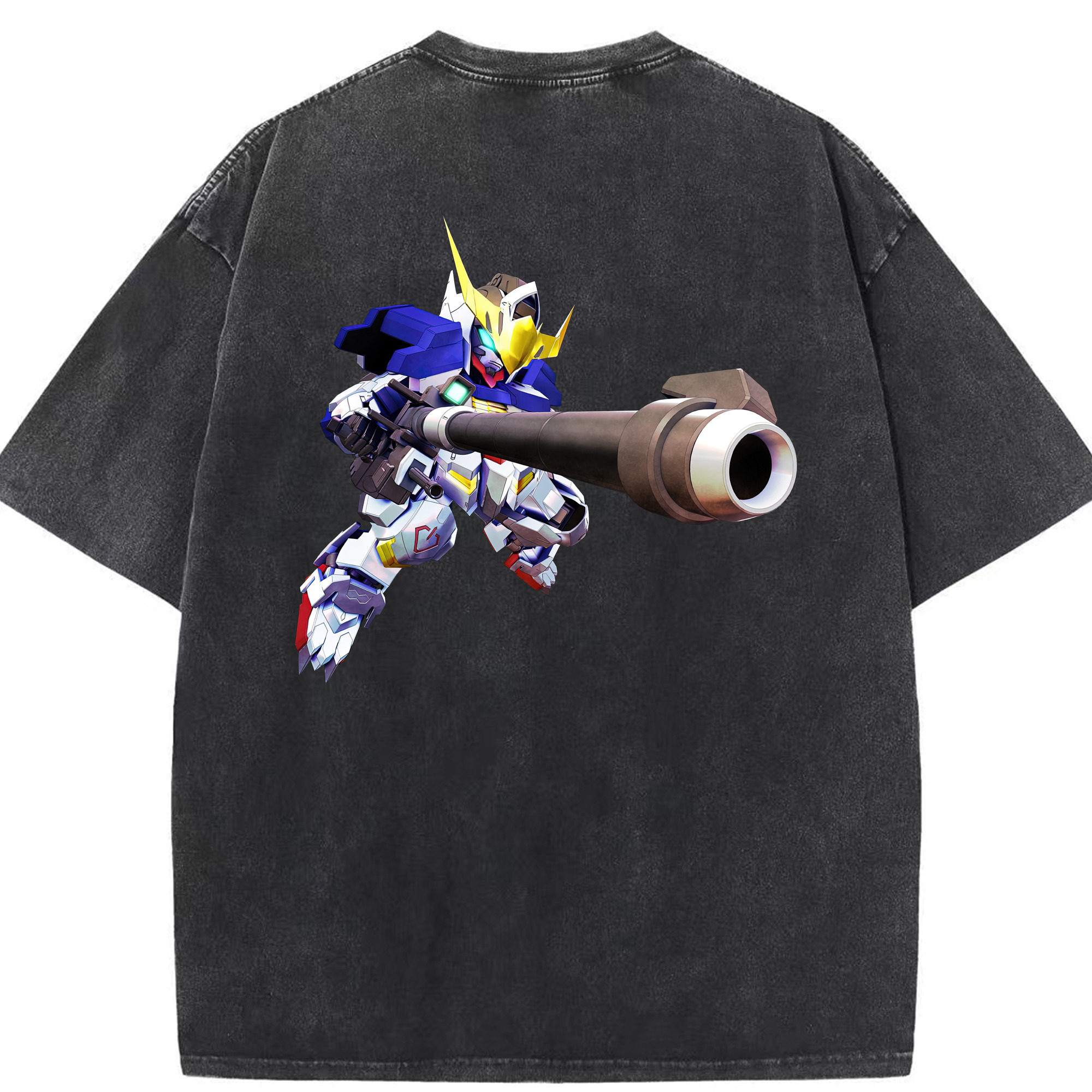 （画像用） 機動戦士ガンダム Mobile Suit Gundam 綿100% ヴィンテージ風 半袖Tシャツ（背面プリント）