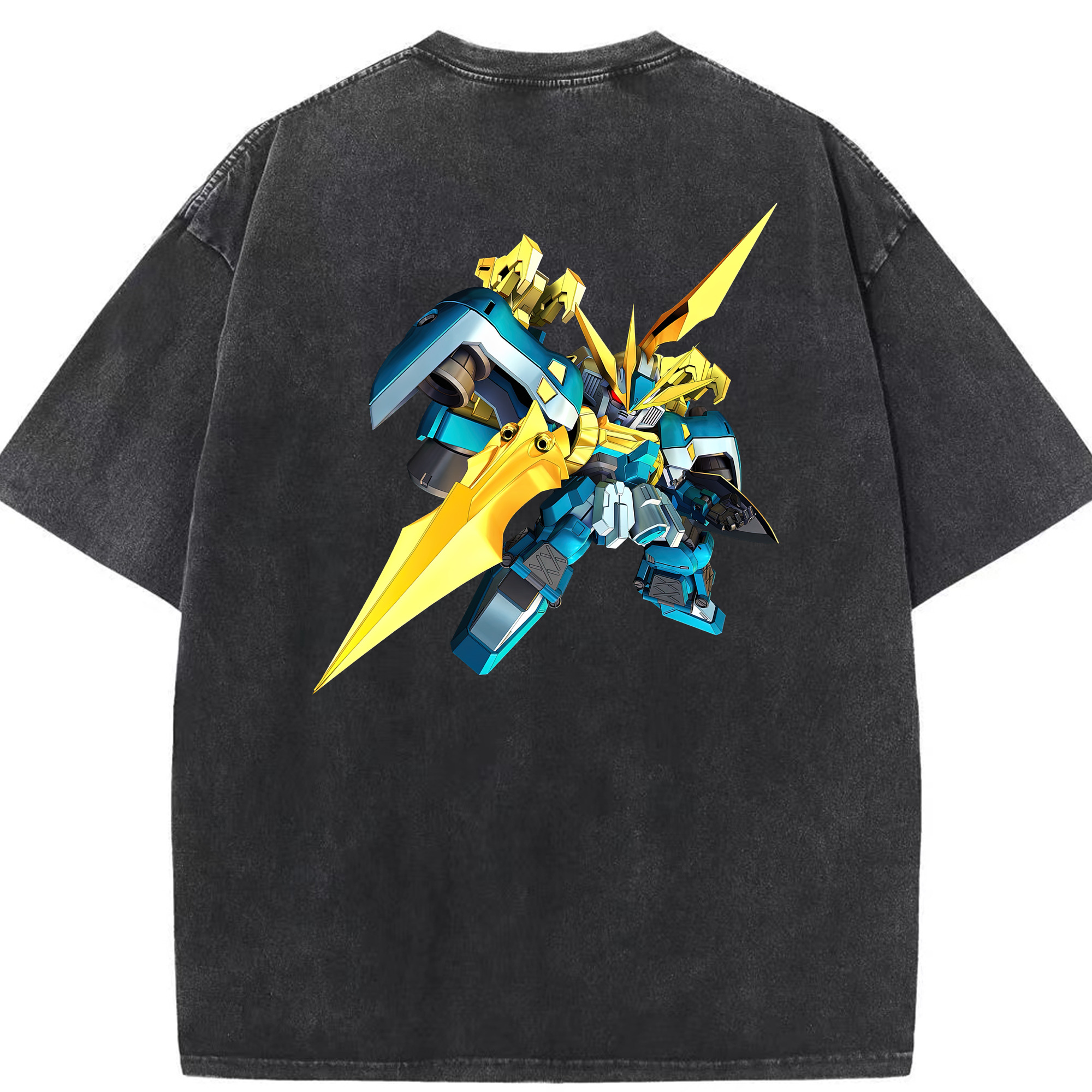（画像用） 機動戦士ガンダム Mobile Suit Gundam 綿100% ヴィンテージ風 半袖Tシャツ（背面プリント）