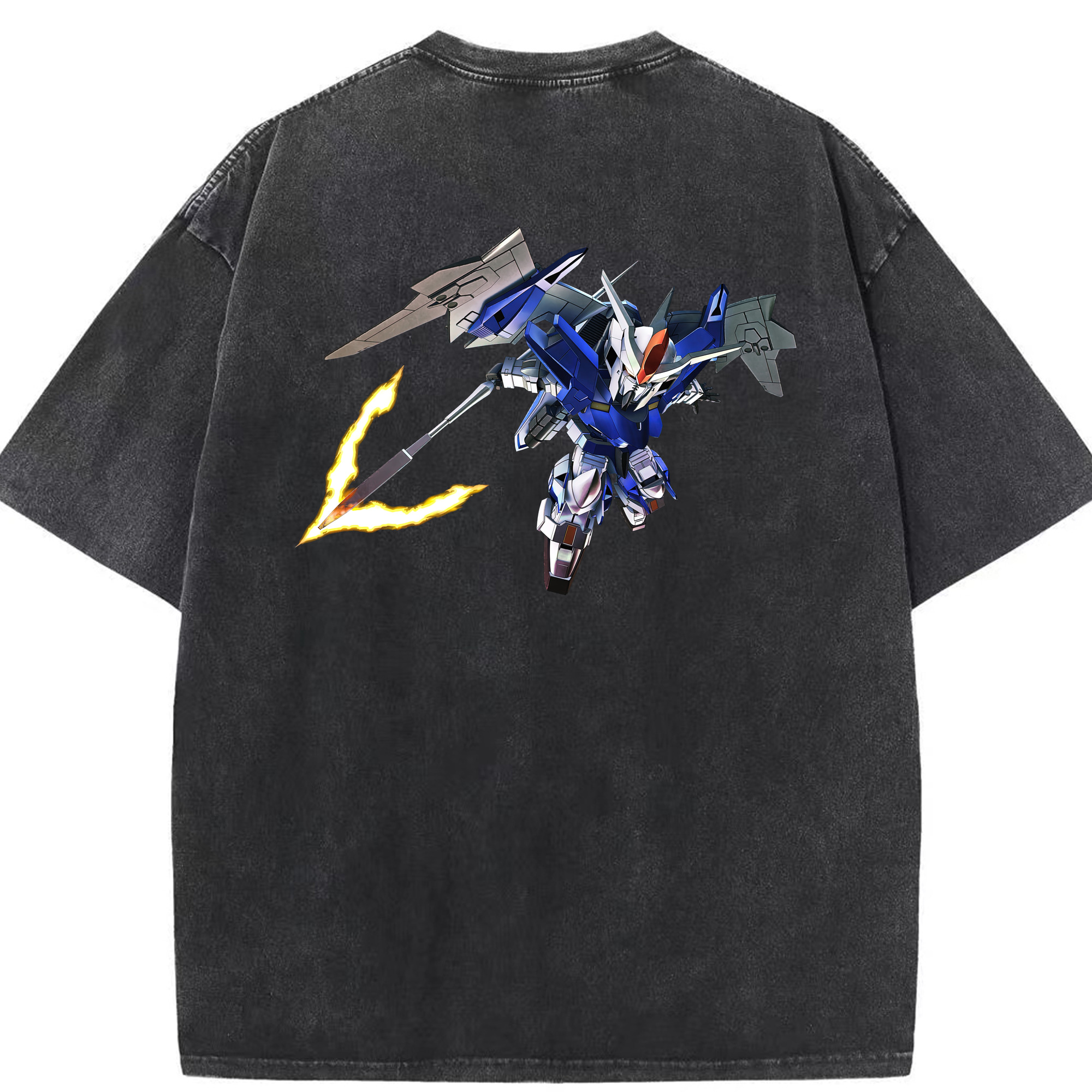（画像用） 機動戦士ガンダム Mobile Suit Gundam 綿100% ヴィンテージ風 半袖Tシャツ（背面プリント）