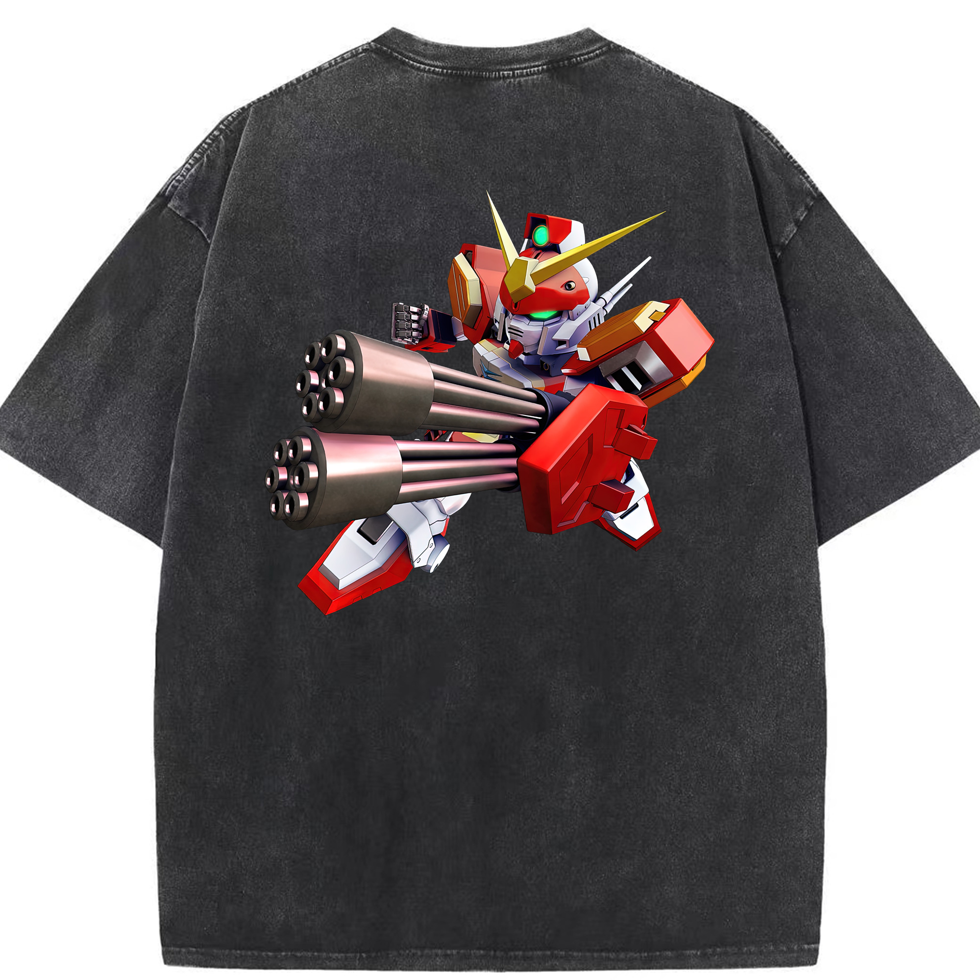（画像用） 機動戦士ガンダム Mobile Suit Gundam 綿100% ヴィンテージ風 半袖Tシャツ（背面プリント）