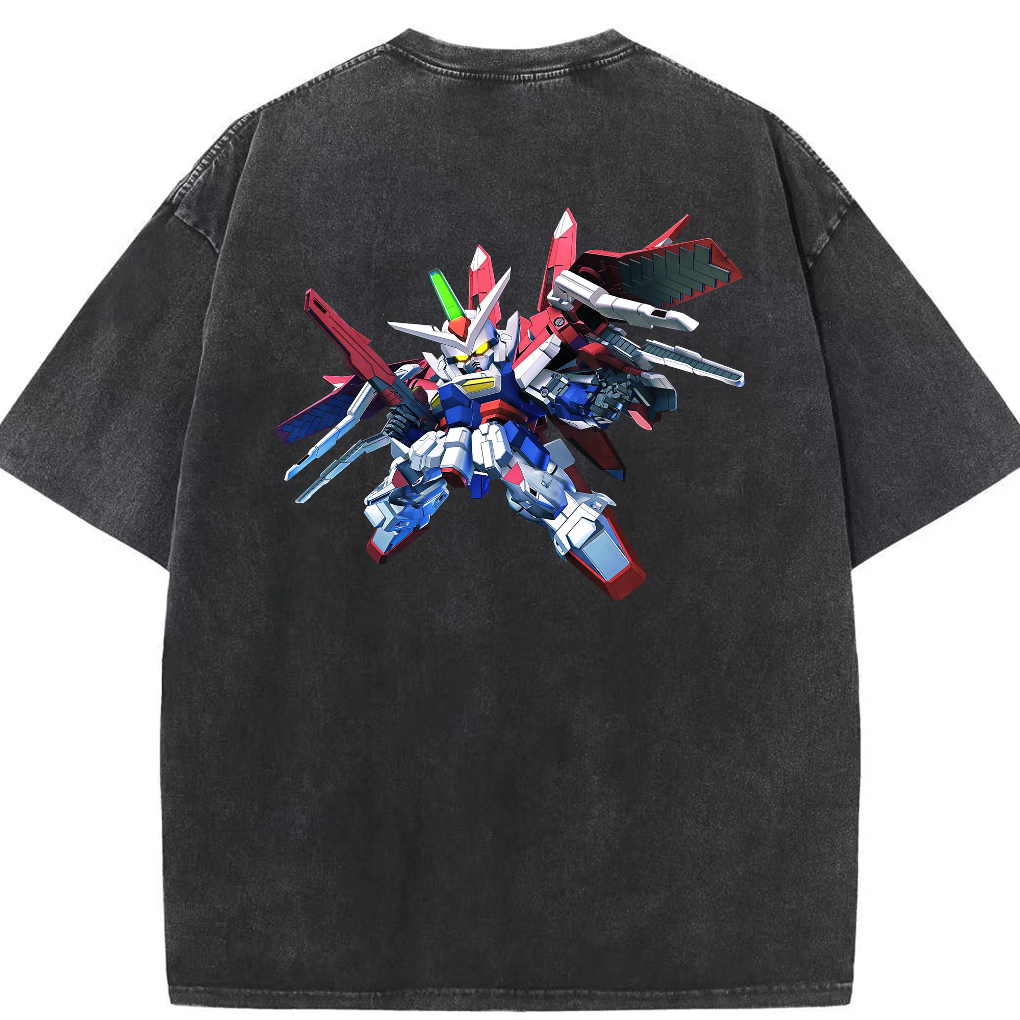 （画像用） 機動戦士ガンダム Mobile Suit Gundam 綿100% ヴィンテージ風 半袖Tシャツ（背面プリント）