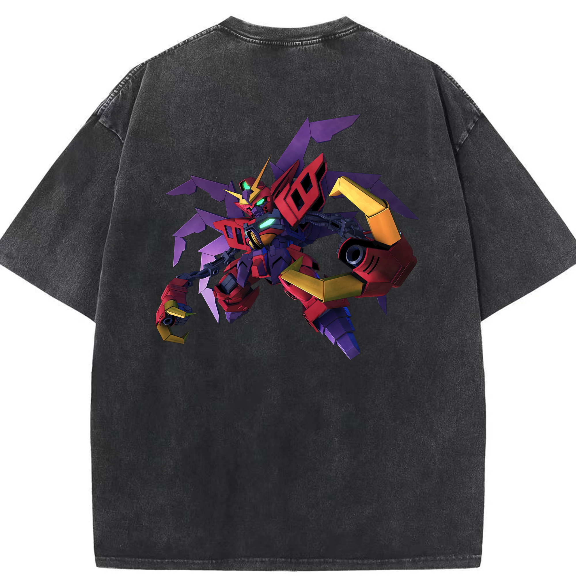 （画像用） 機動戦士ガンダム Mobile Suit Gundam 綿100% ヴィンテージ風 半袖Tシャツ（背面プリント）