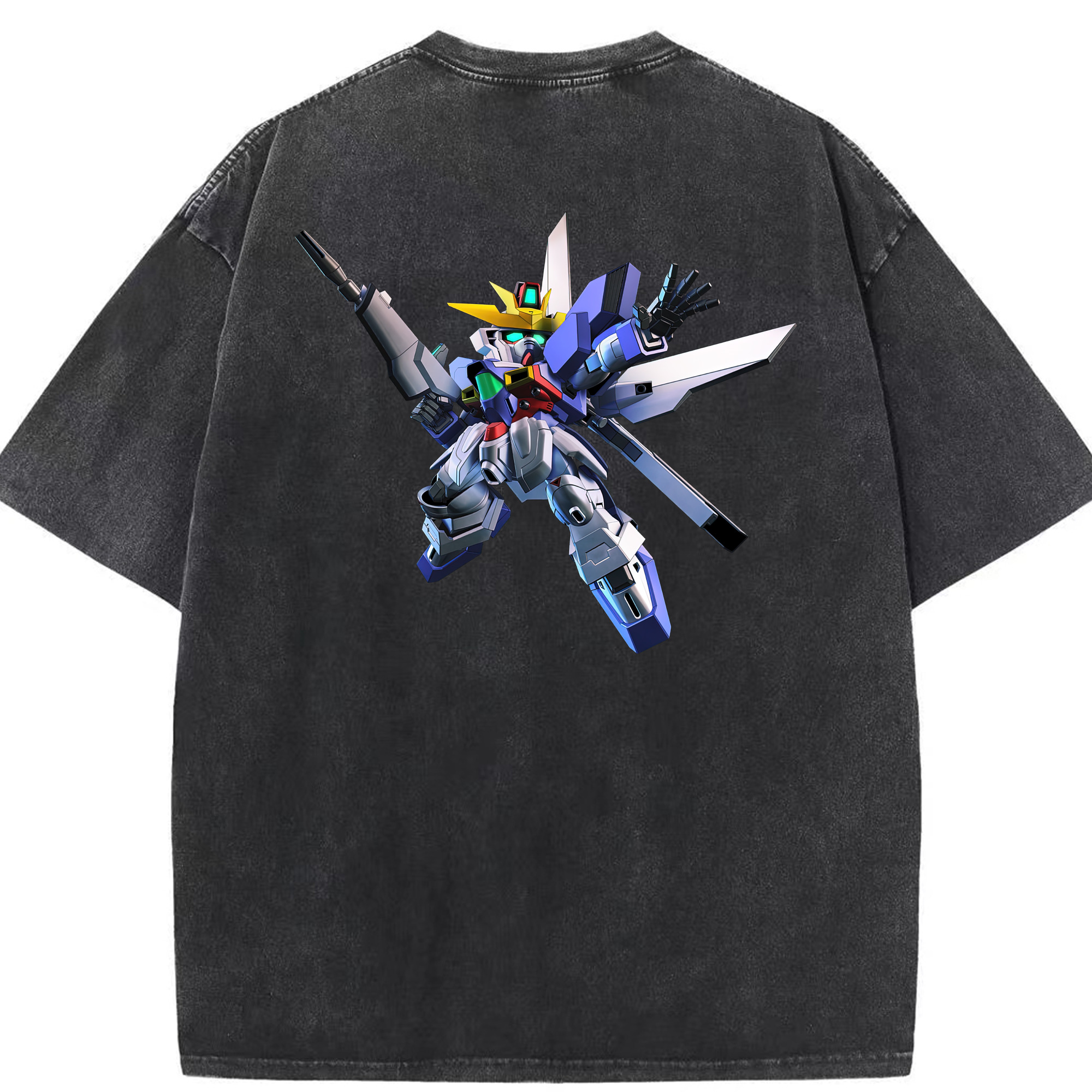 （画像用） 機動戦士ガンダム Mobile Suit Gundam 綿100% ヴィンテージ風 半袖Tシャツ（背面プリント）
