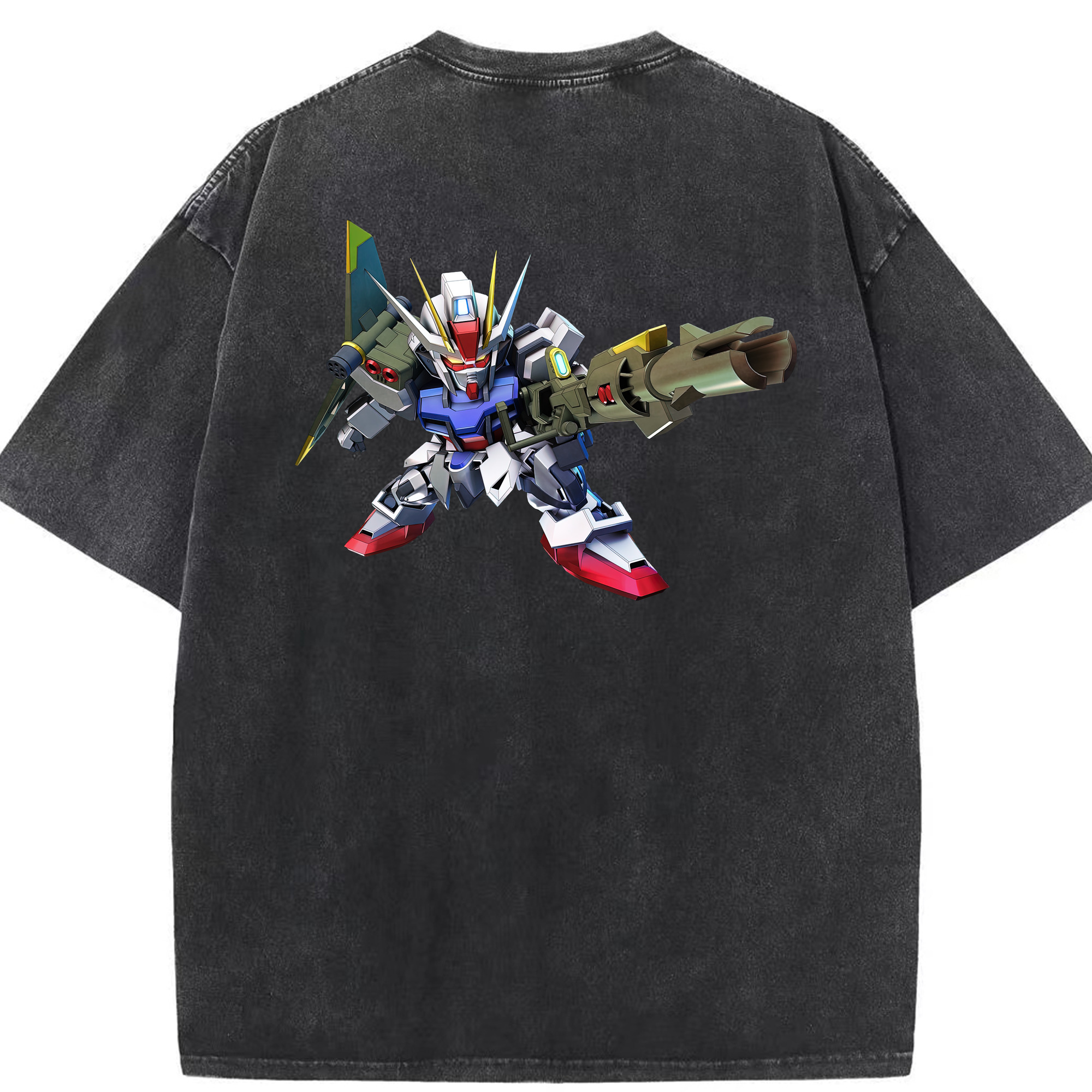 （画像用） 機動戦士ガンダム Mobile Suit Gundam 綿100% ヴィンテージ風 半袖Tシャツ（背面プリント）