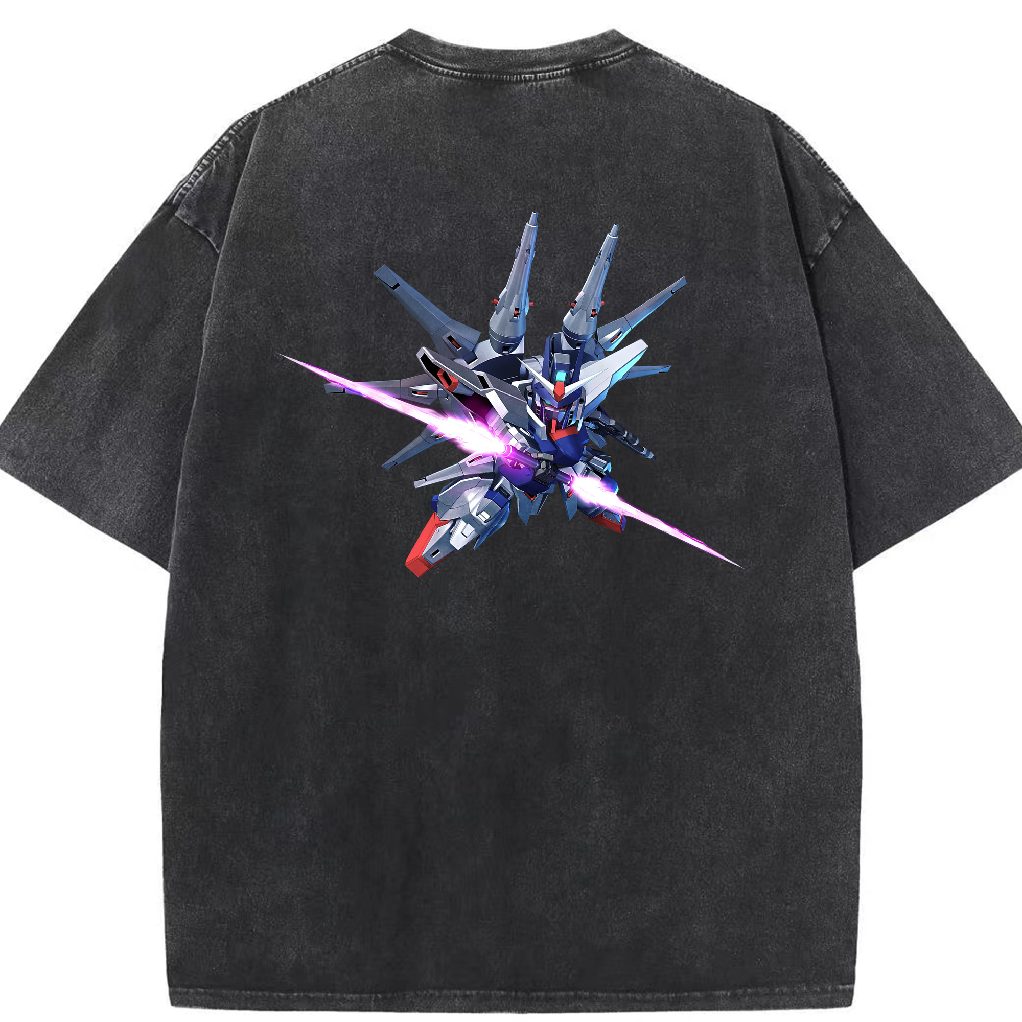 （画像用） 機動戦士ガンダム Mobile Suit Gundam 綿100% ヴィンテージ風 半袖Tシャツ（背面プリント）