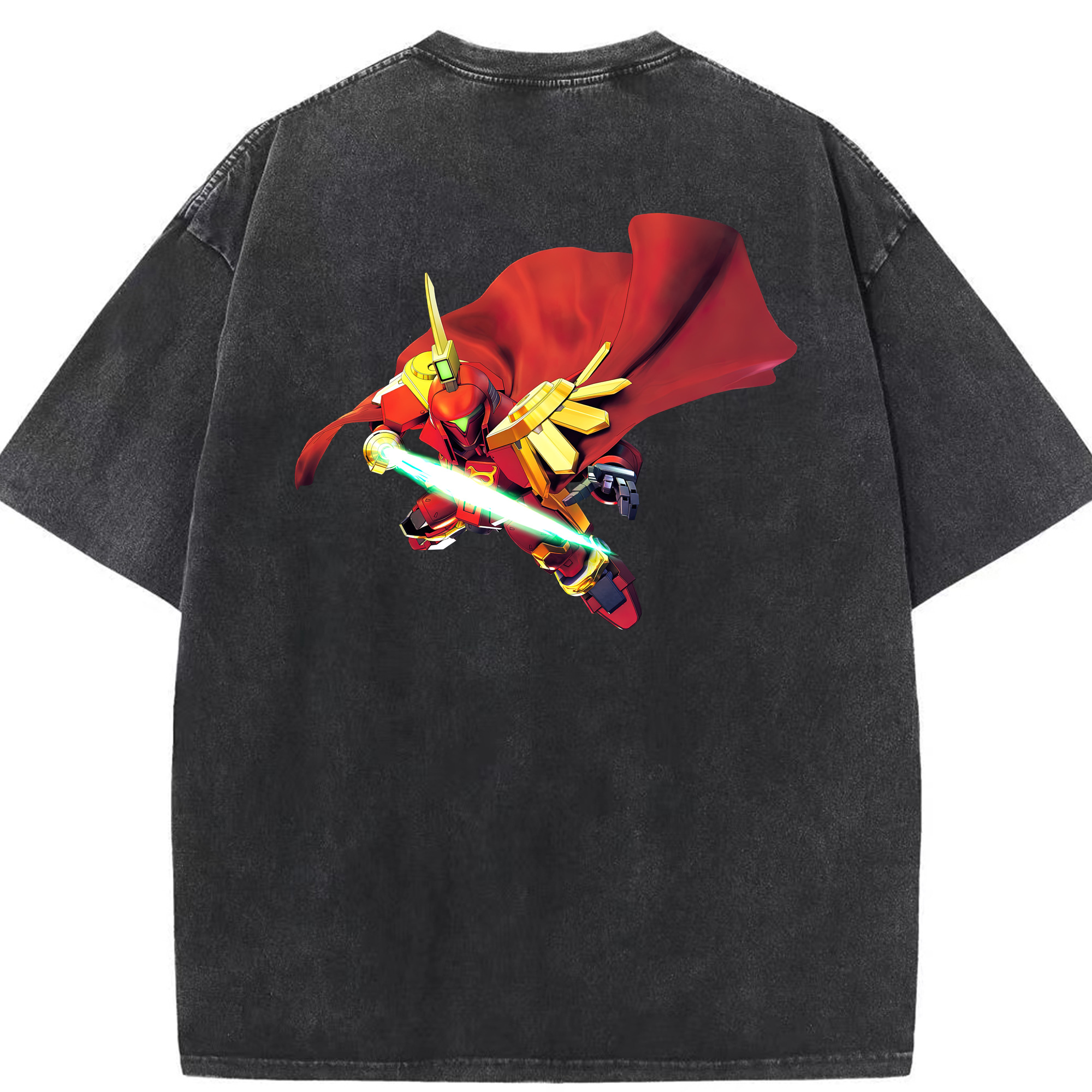 （画像用） 機動戦士ガンダム Mobile Suit Gundam 綿100% ヴィンテージ風 半袖Tシャツ（背面プリント）