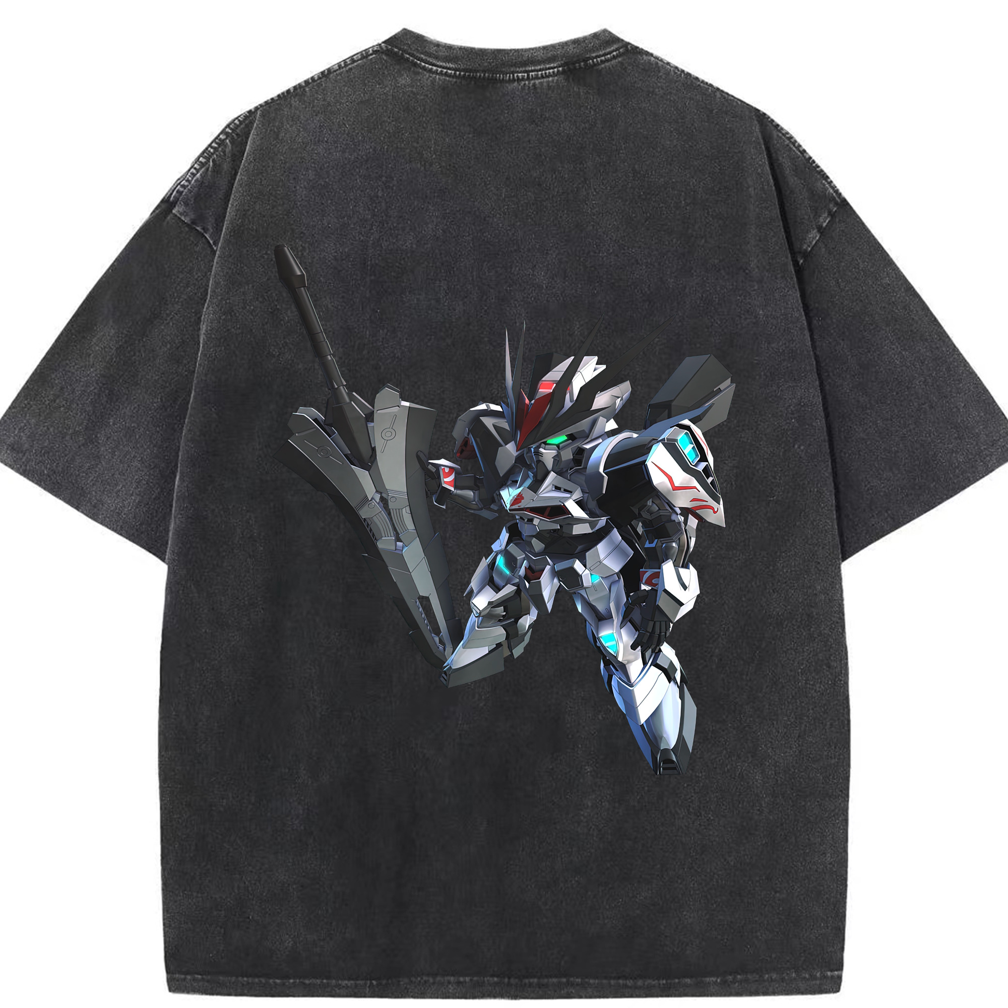（画像用） 機動戦士ガンダム Mobile Suit Gundam 綿100% ヴィンテージ風 半袖Tシャツ（背面プリント）