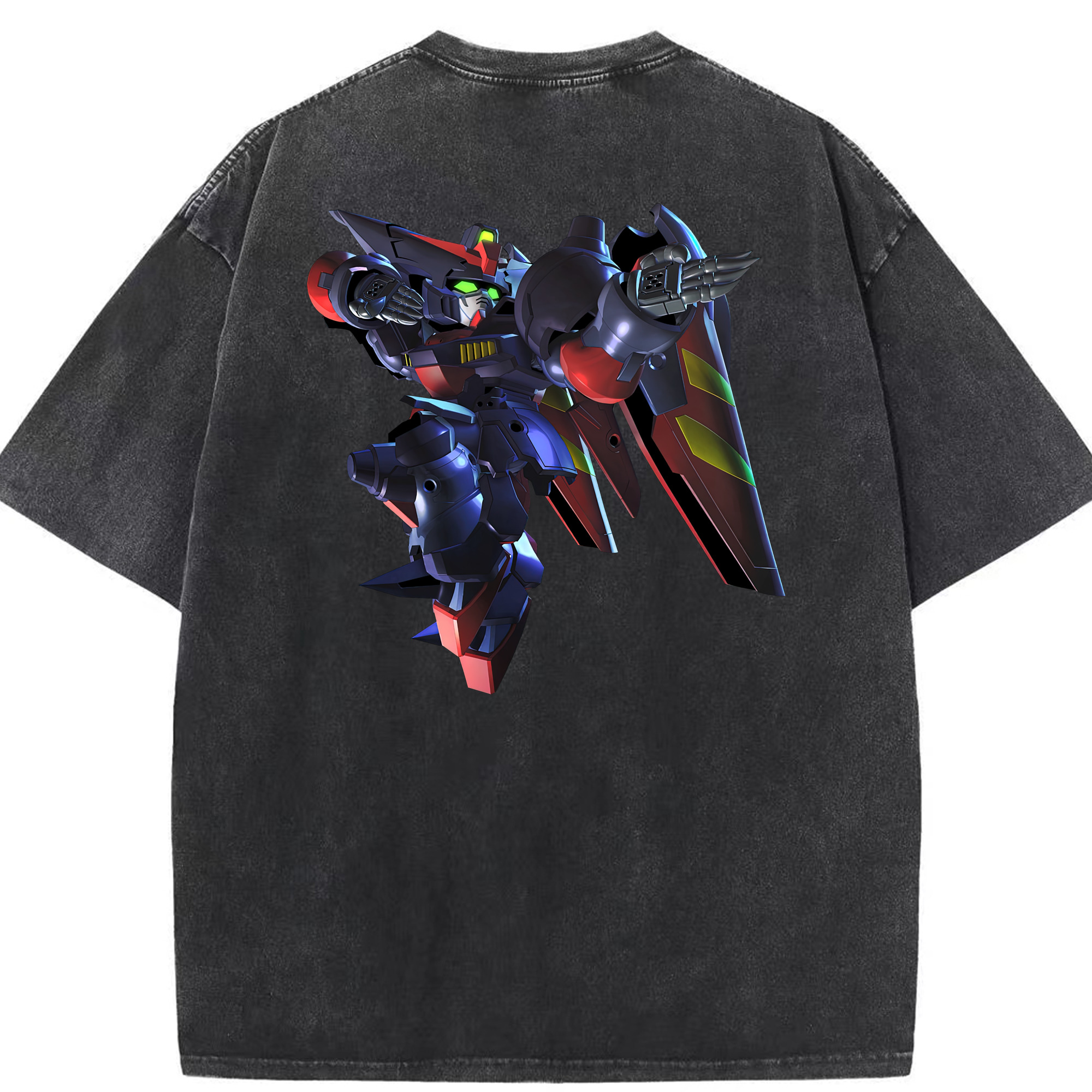 （画像用） 機動戦士ガンダム Mobile Suit Gundam 綿100% ヴィンテージ風 半袖Tシャツ（背面プリント）