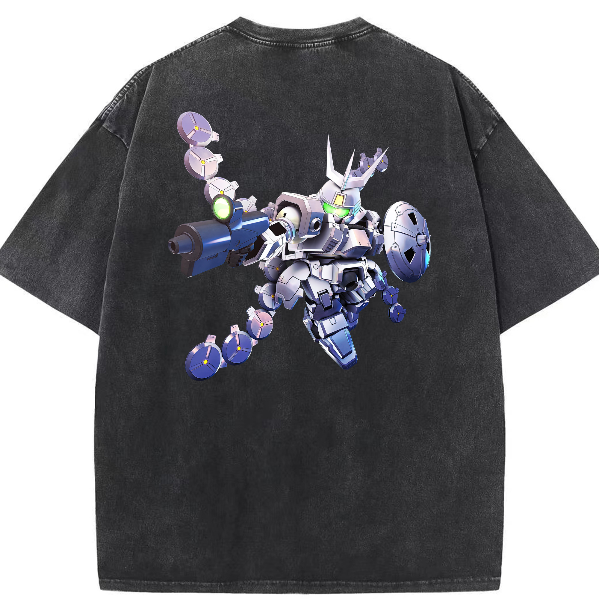 （画像用） 機動戦士ガンダム Mobile Suit Gundam 綿100% ヴィンテージ風 半袖Tシャツ（背面プリント）
