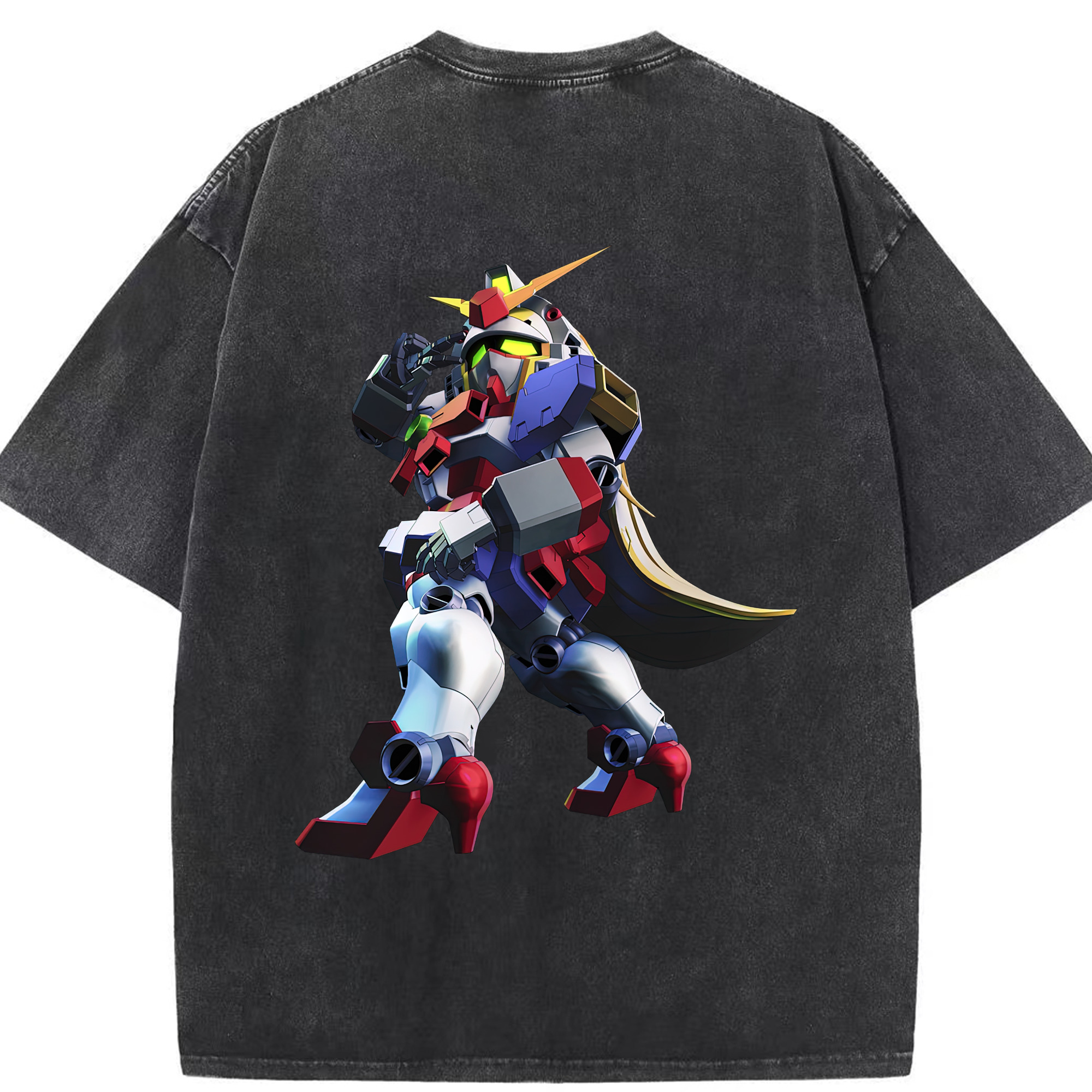 （画像用） 機動戦士ガンダム Mobile Suit Gundam 綿100% ヴィンテージ風 半袖Tシャツ（背面プリント）