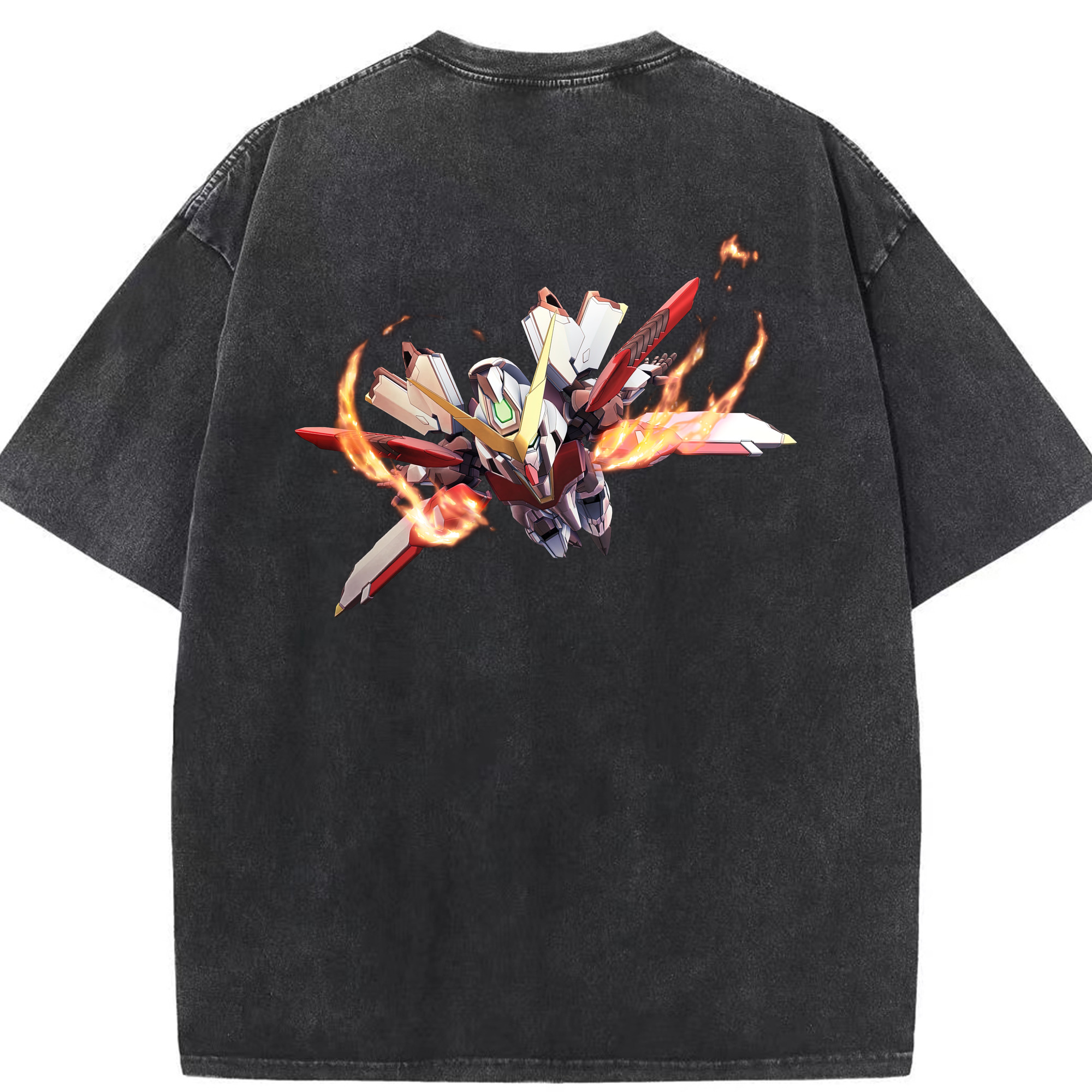 （画像用） 機動戦士ガンダム Mobile Suit Gundam 綿100% ヴィンテージ風 半袖Tシャツ（背面プリント）
