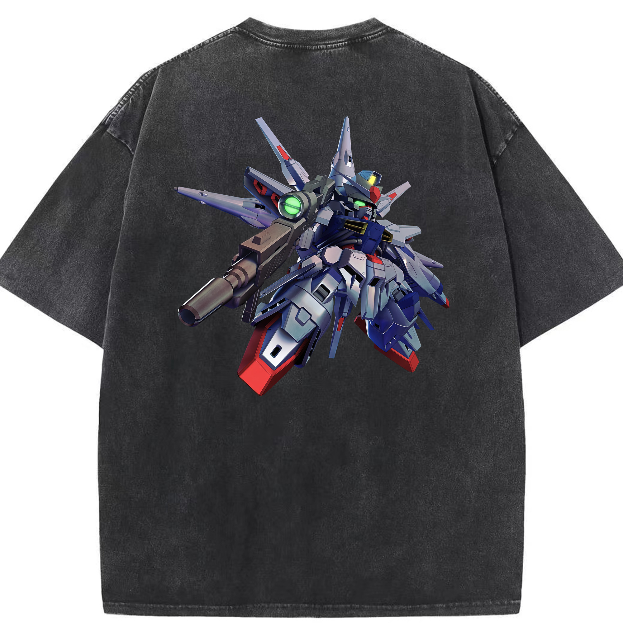 （画像用） 機動戦士ガンダム Mobile Suit Gundam 綿100% ヴィンテージ風 半袖Tシャツ（背面プリント）