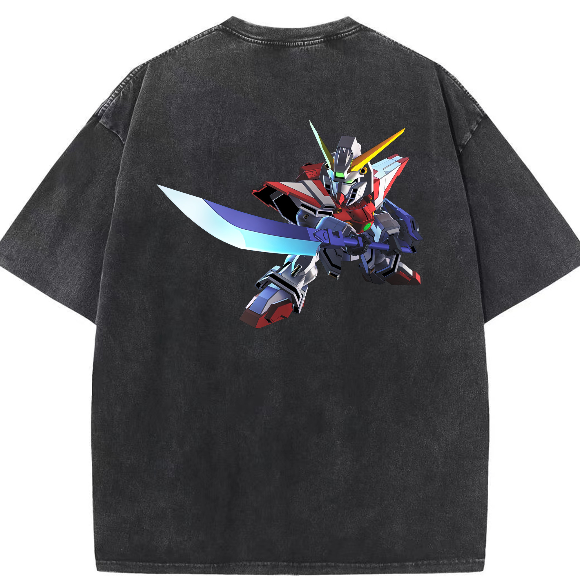 （画像用） 機動戦士ガンダム Mobile Suit Gundam 綿100% ヴィンテージ風 半袖Tシャツ（背面プリント）