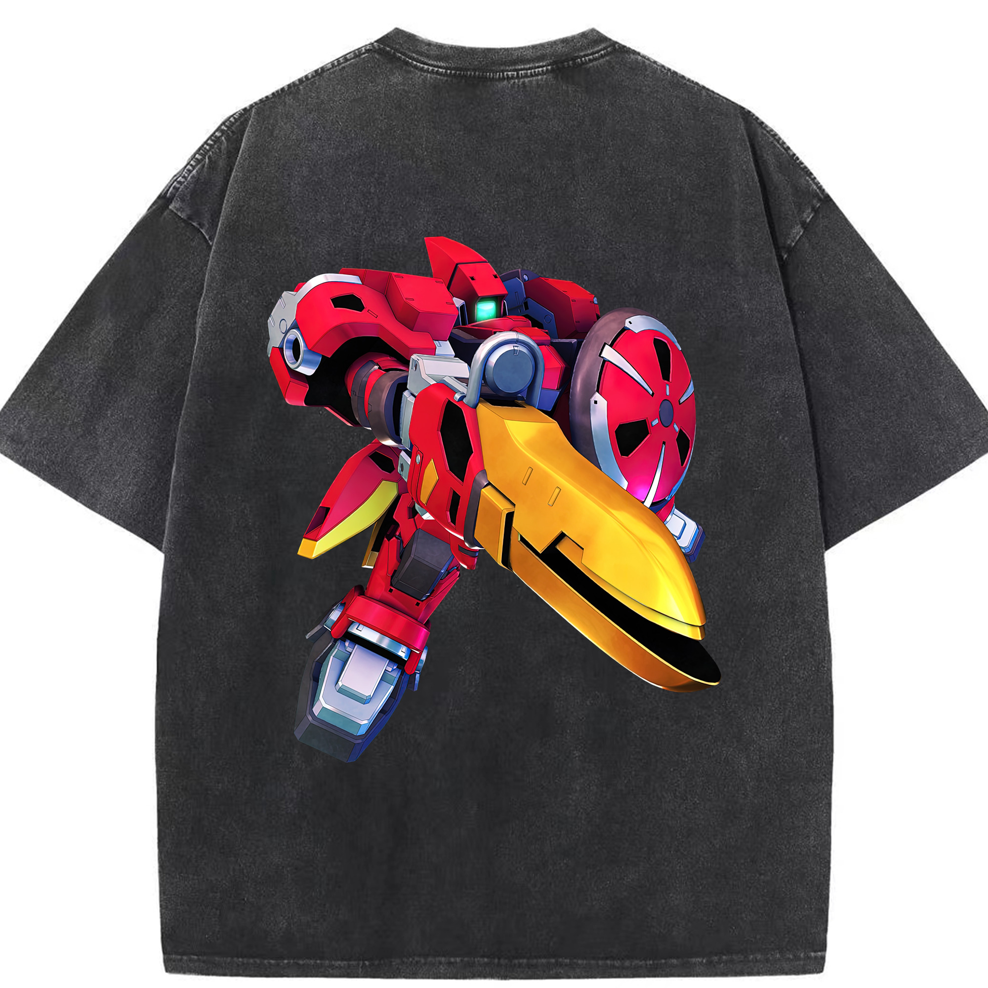 （画像用） 機動戦士ガンダム Mobile Suit Gundam 綿100% ヴィンテージ風 半袖Tシャツ（背面プリント）